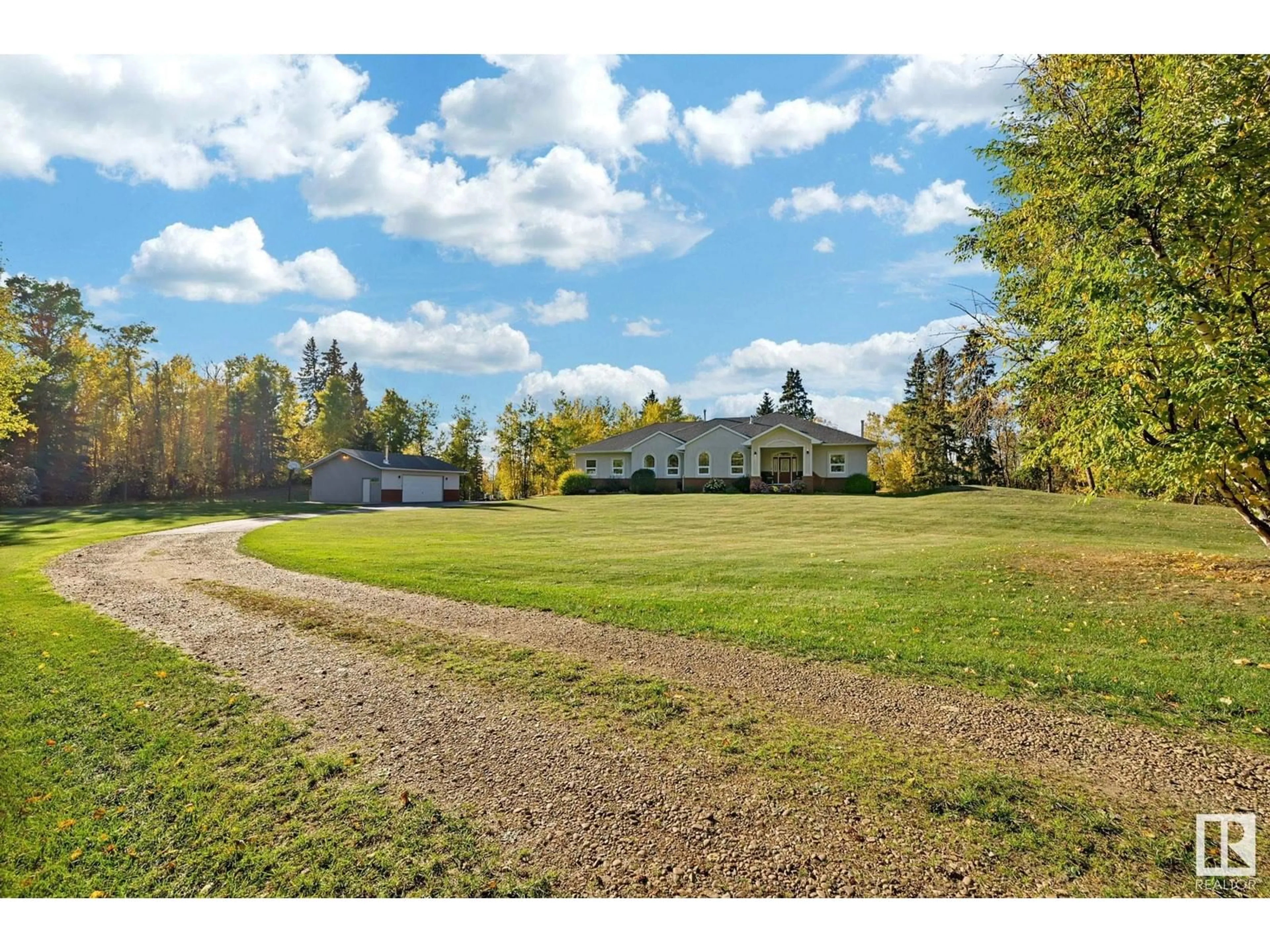 A pic from outside/outdoor area/front of a property/back of a property/a pic from drone, unknown for 52148 RGE ROAD 215, Rural Strathcona County Alberta T8E1B3