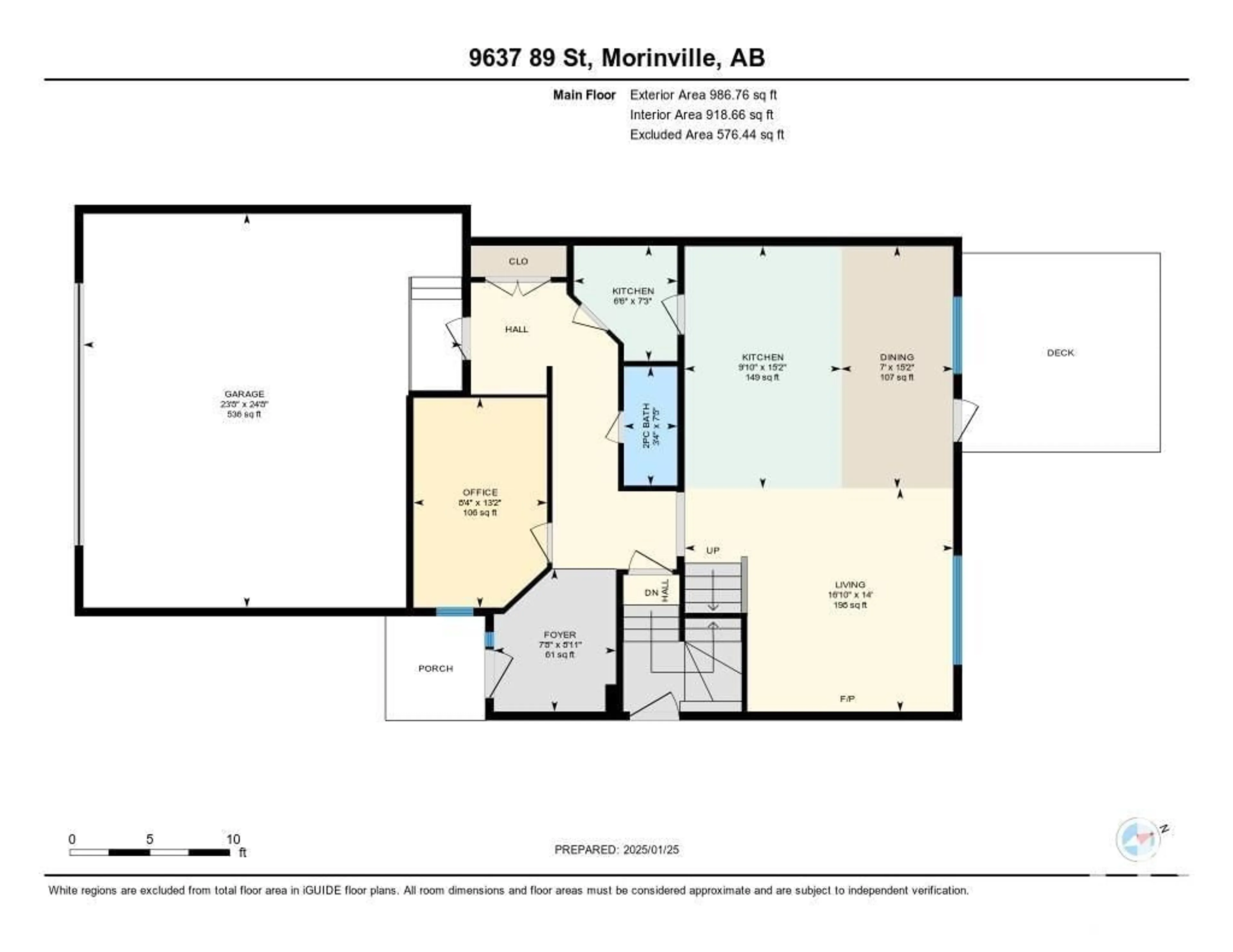 Floor plan for 9637 89 ST, Morinville Alberta T8R2N9