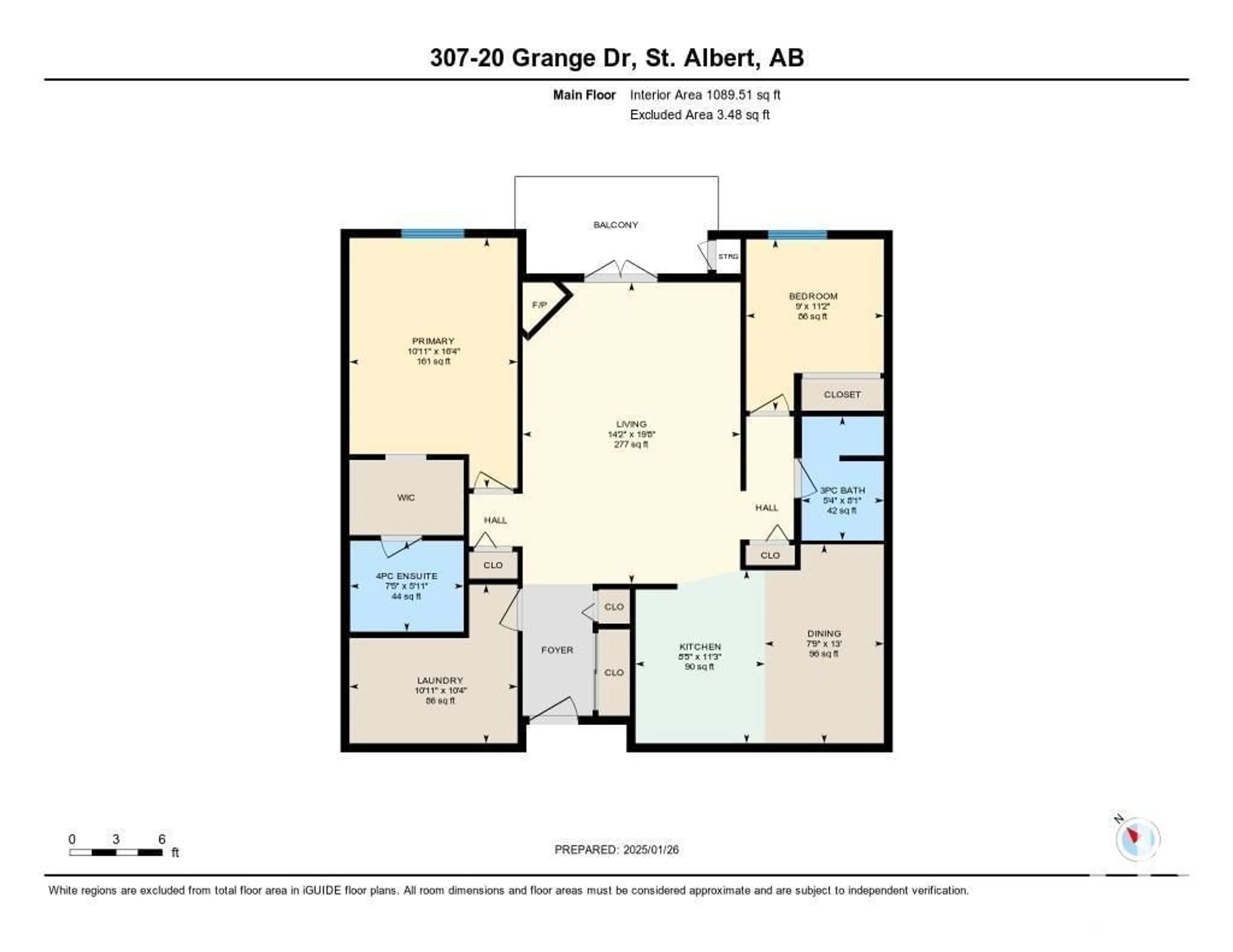 Floor plan for #307 20 GRANGE DR, St. Albert Alberta T8N6J1