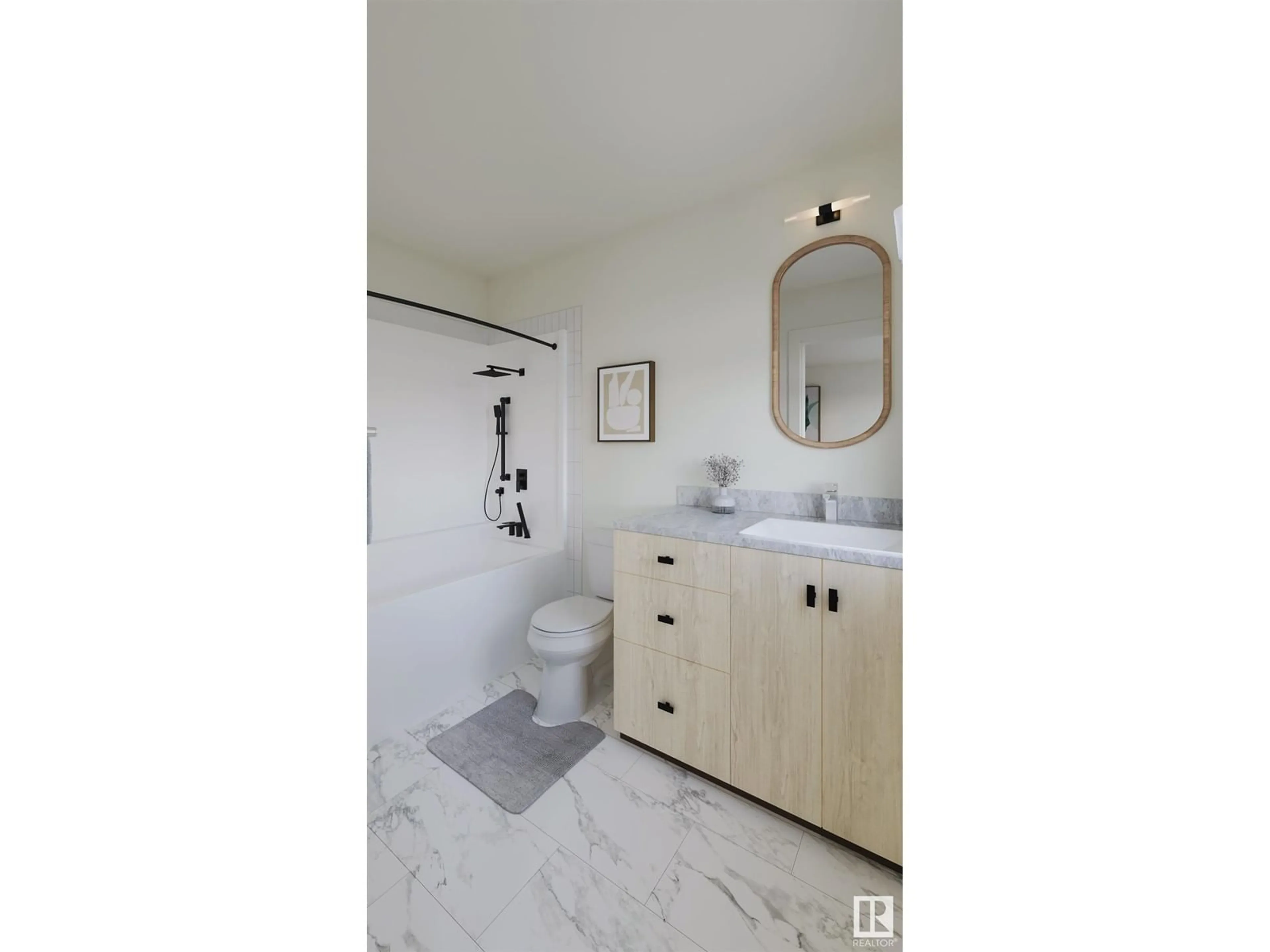 Contemporary bathroom, ceramic/tile floor for 64 Catria PT, Sherwood Park Alberta T0B0B0