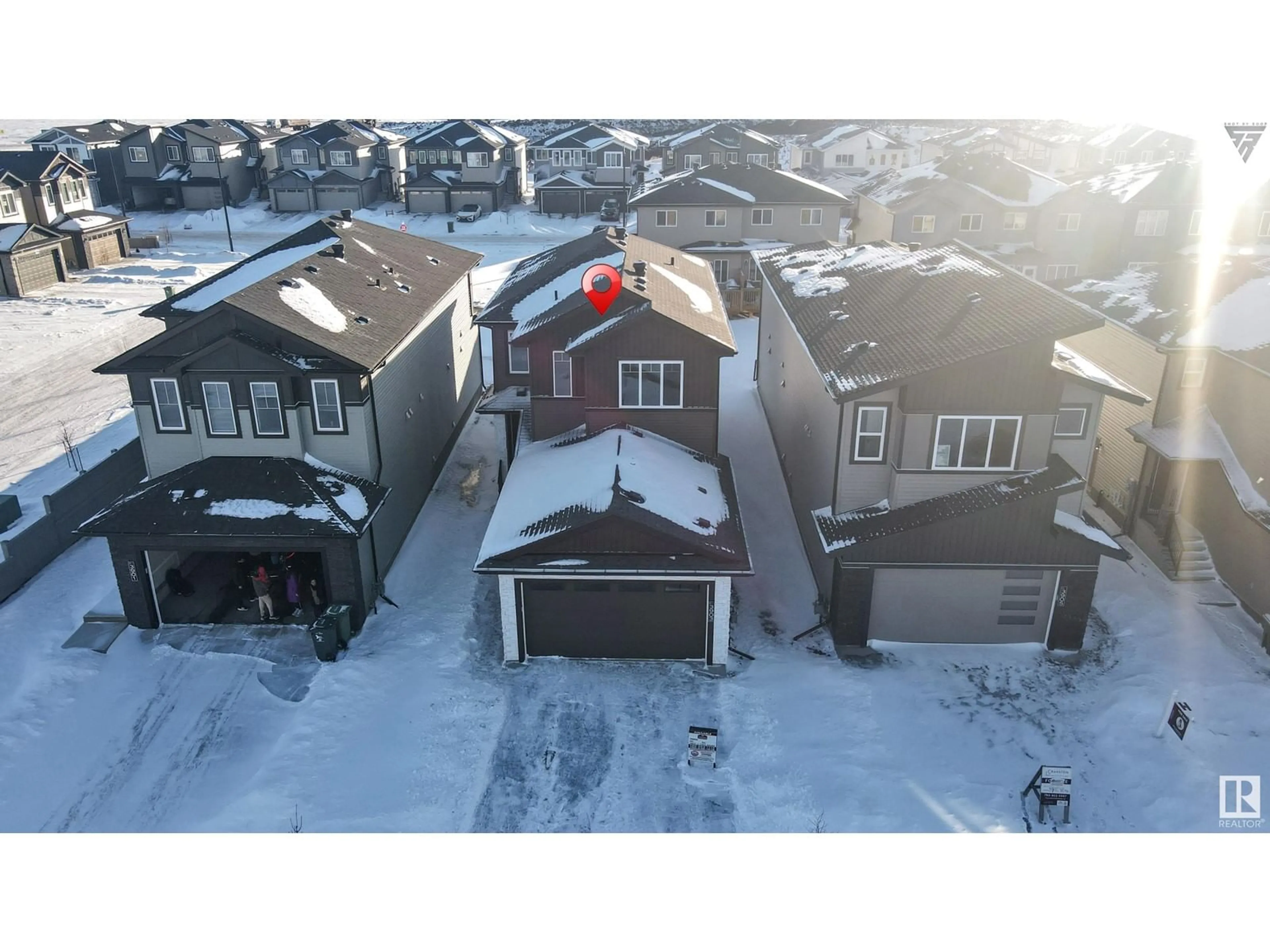 A pic from outside/outdoor area/front of a property/back of a property/a pic from drone, street for 3903 41 AV, Beaumont Alberta T6X3B5