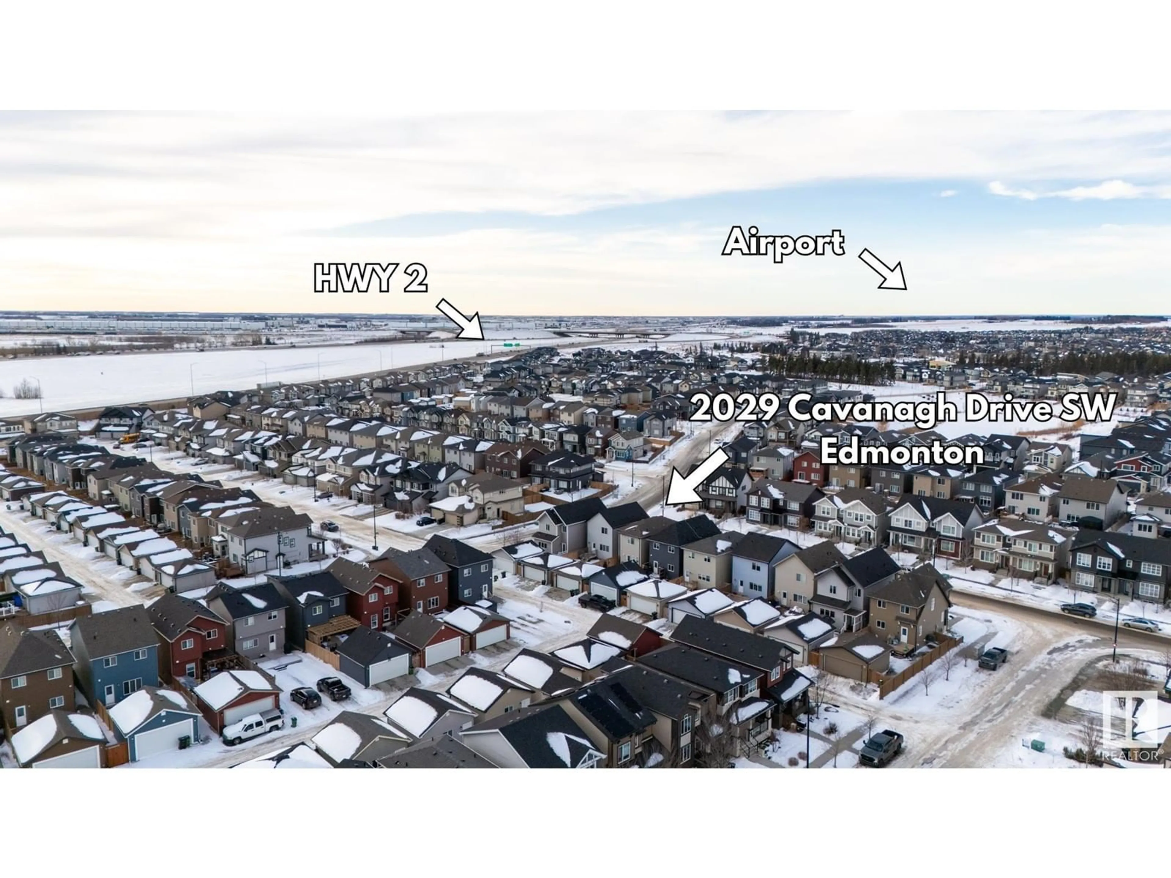 A pic from outside/outdoor area/front of a property/back of a property/a pic from drone, street for 2029 CAVANAGH DR SW, Edmonton Alberta T6W3M7