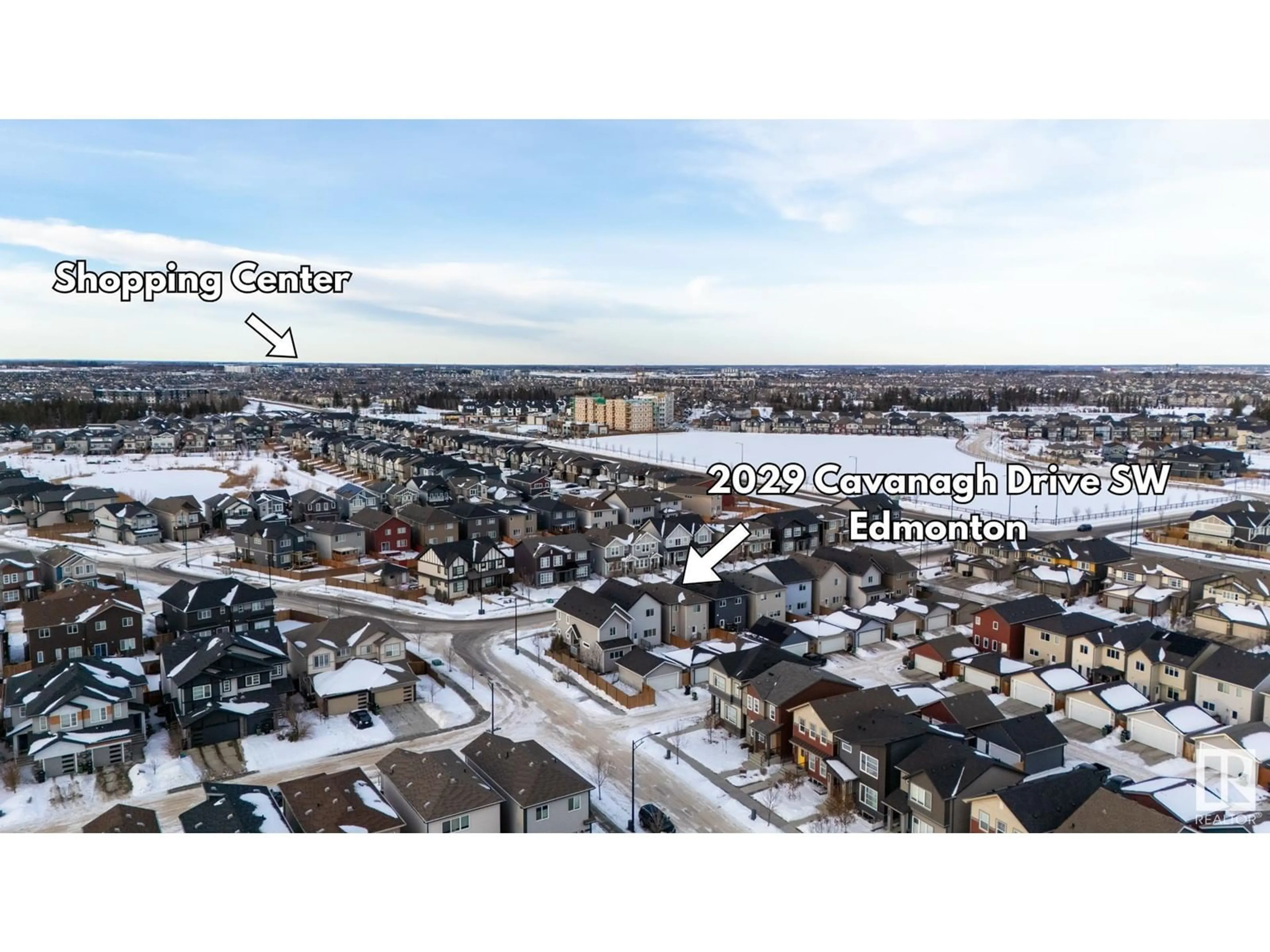 A pic from outside/outdoor area/front of a property/back of a property/a pic from drone, city buildings view from balcony for 2029 CAVANAGH DR SW, Edmonton Alberta T6W3M7