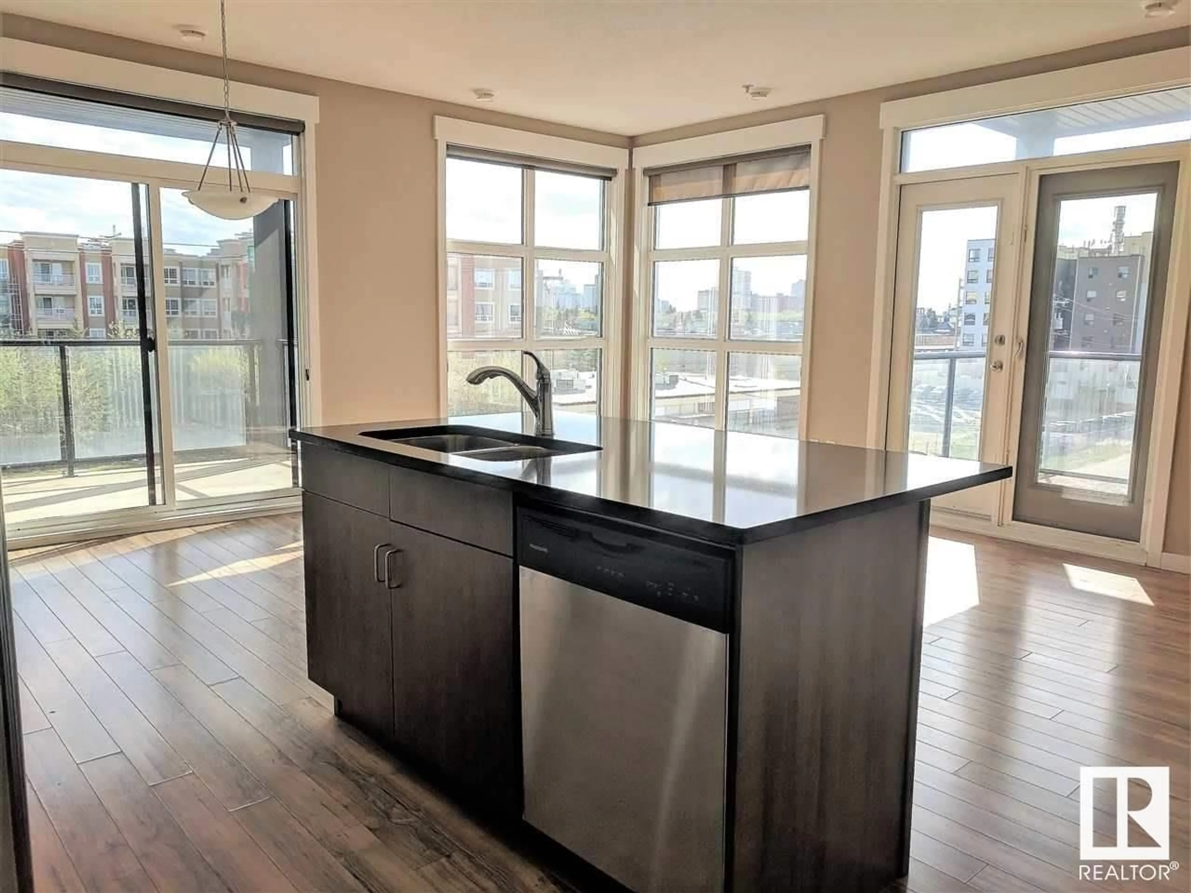 Open concept kitchen, unknown for #405 10518 113 ST NW, Edmonton Alberta T5H0C6