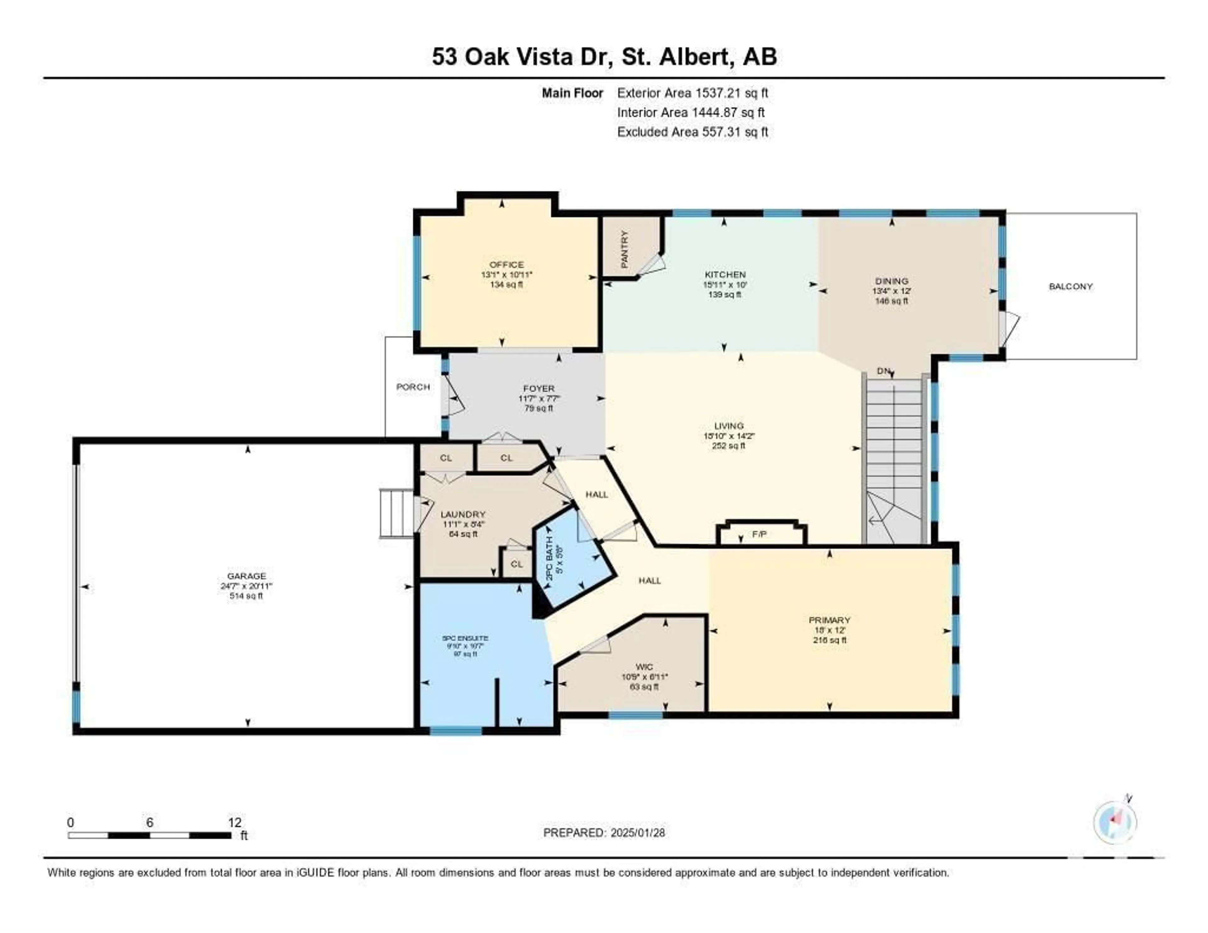 Floor plan for 53 OAK VISTA DR, St. Albert Alberta T8N1C1