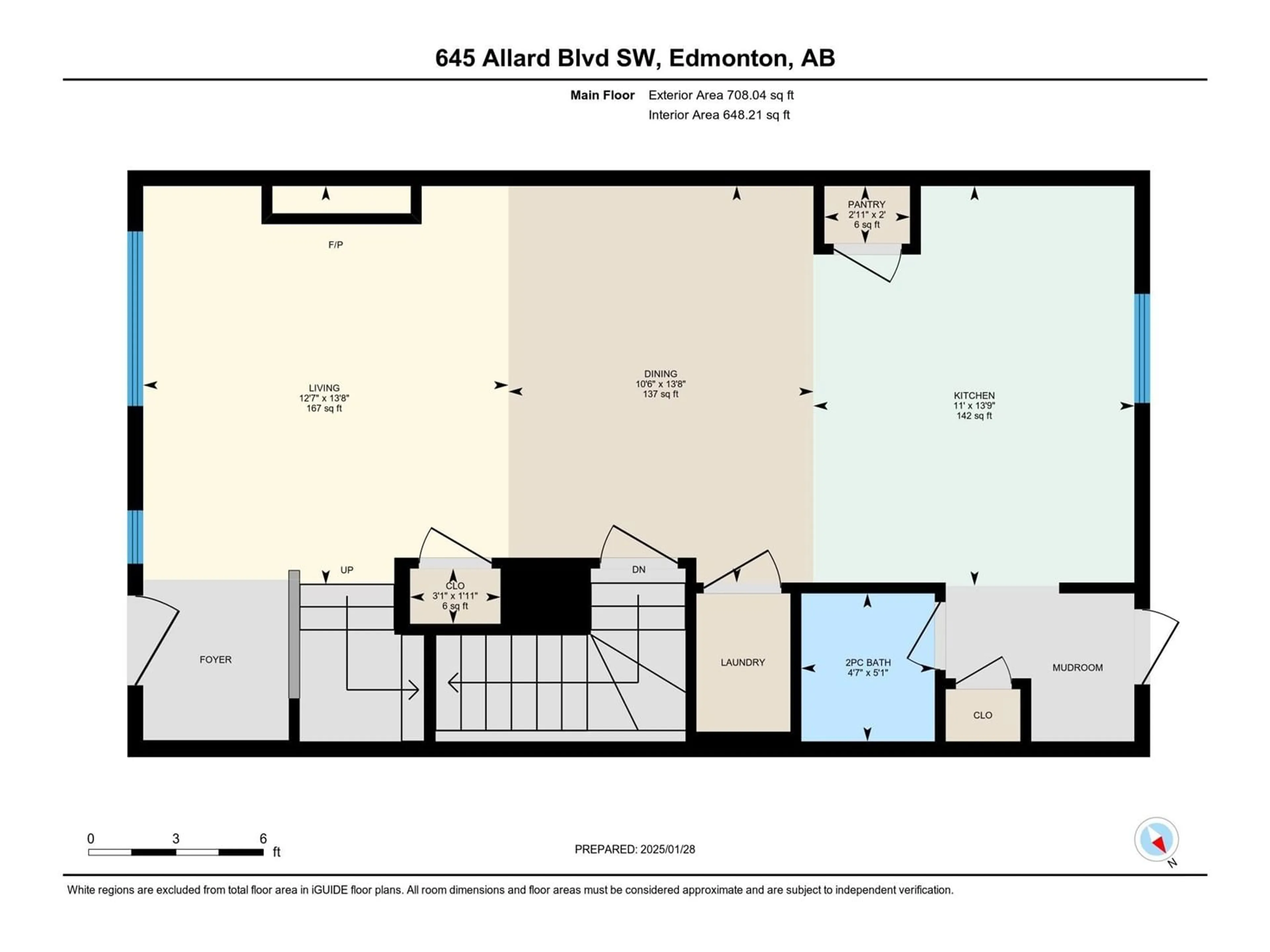 Floor plan for 645 ALLARD BV SW, Edmonton Alberta T6W2G3