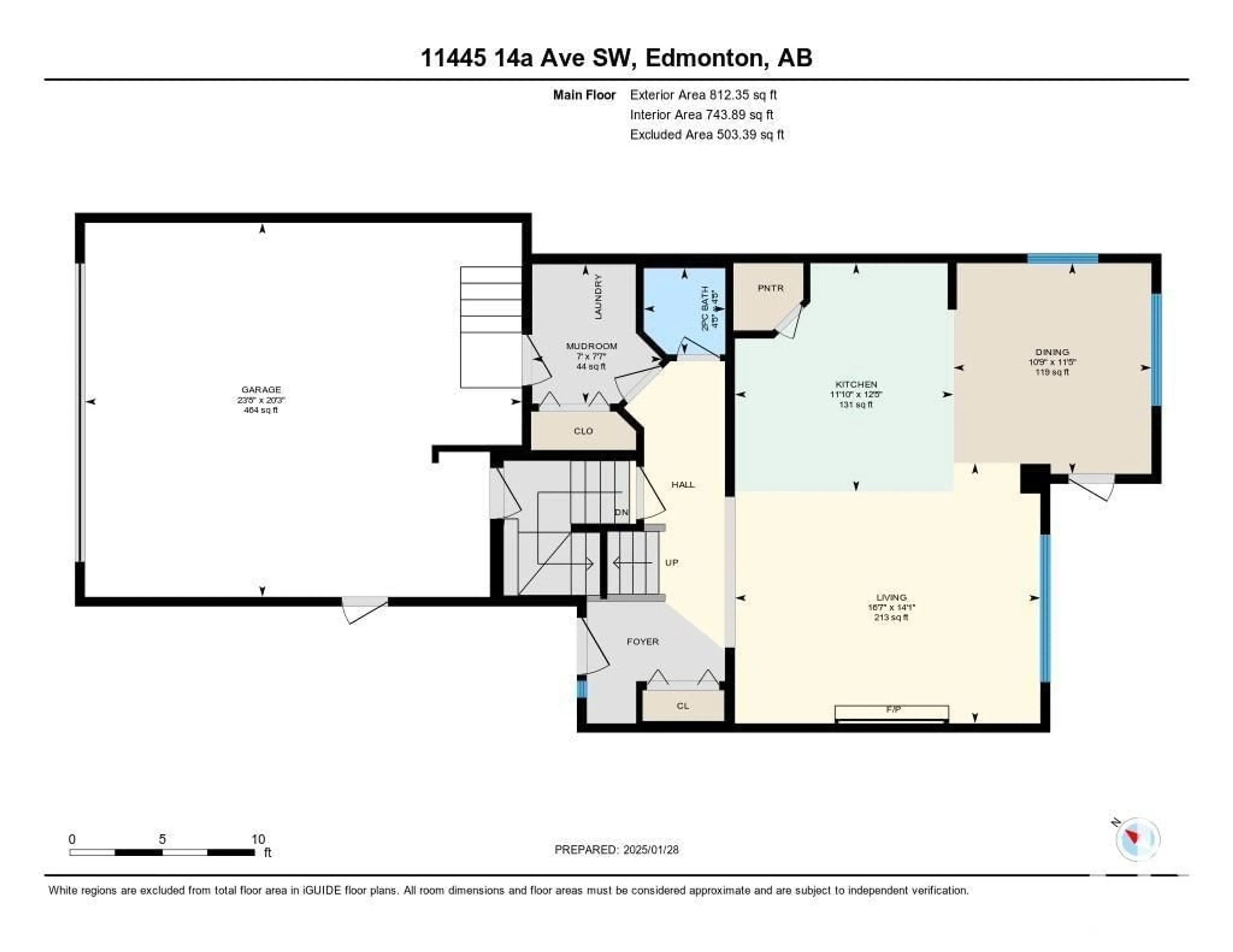 Floor plan for 11445 14A AV SW, Edmonton Alberta T6W0N3