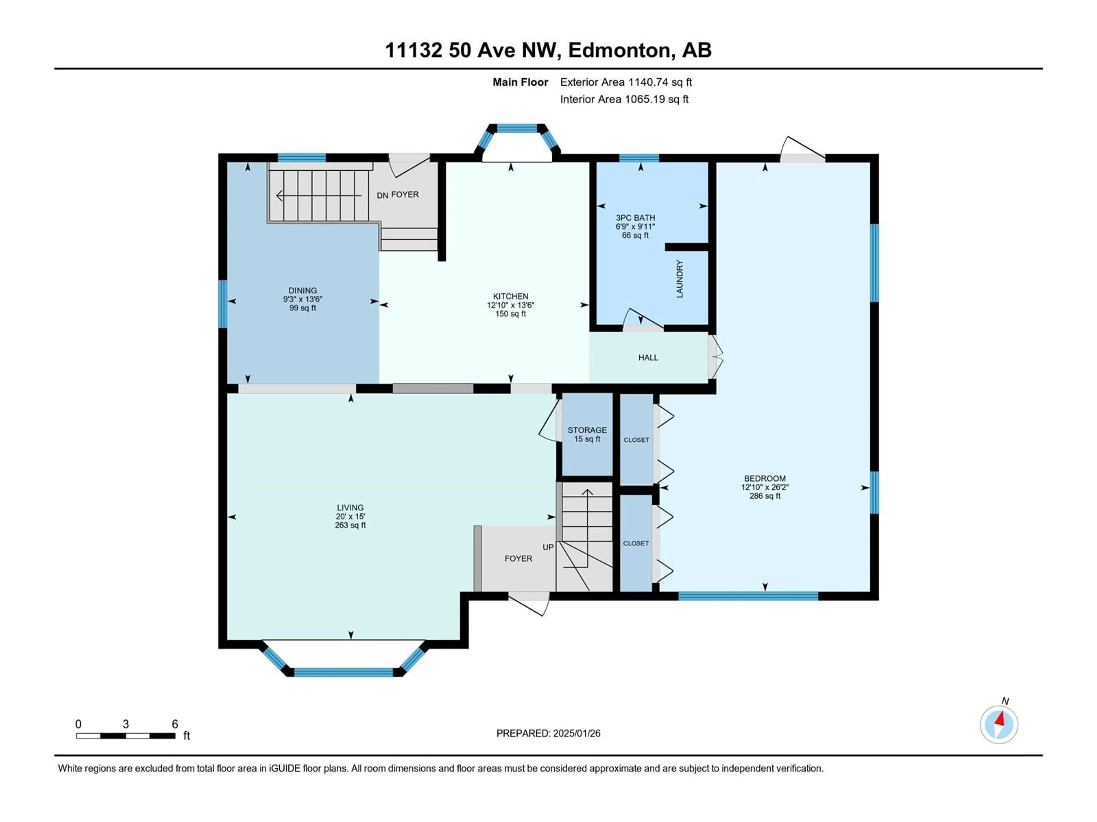 Floor plan for 11132 50 AV NW, Edmonton Alberta T6H0H9