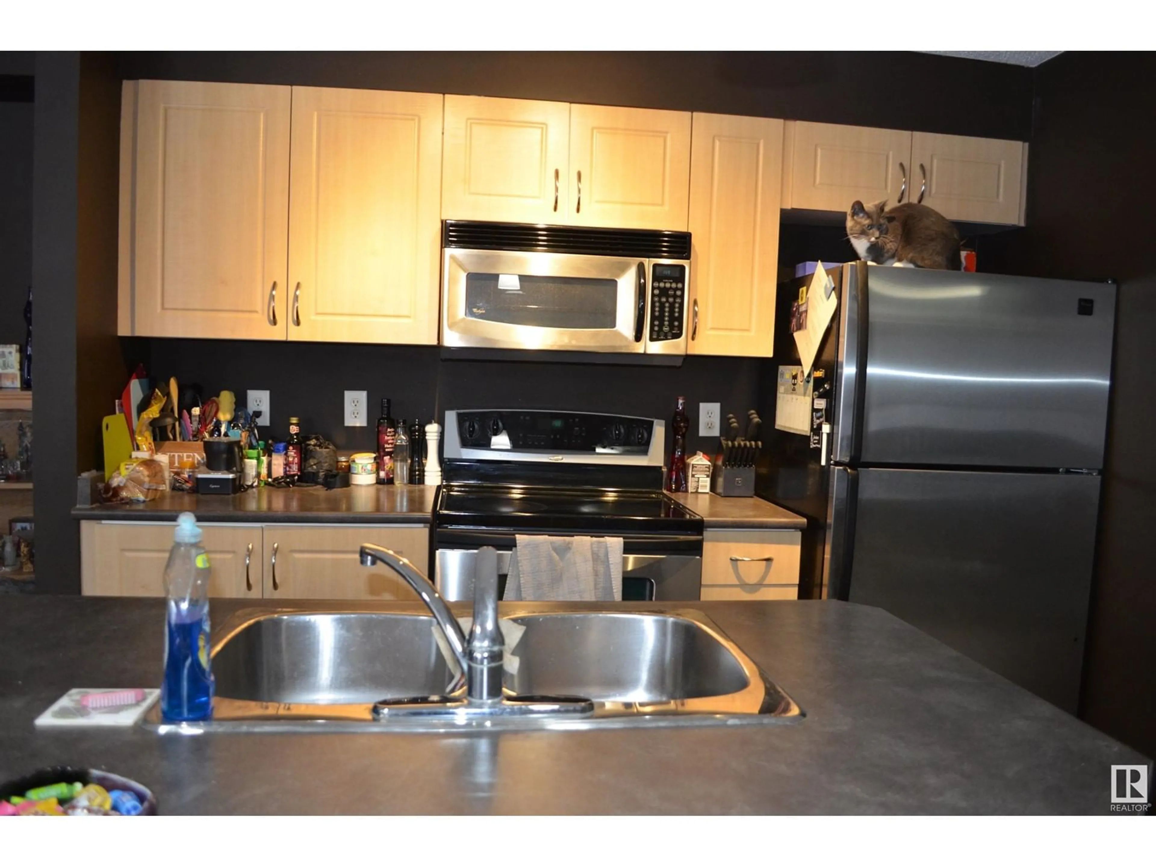 Standard kitchen, wood/laminate floor for #111 11445 ELLERSLIE RD SW SW, Edmonton Alberta T6W1T1