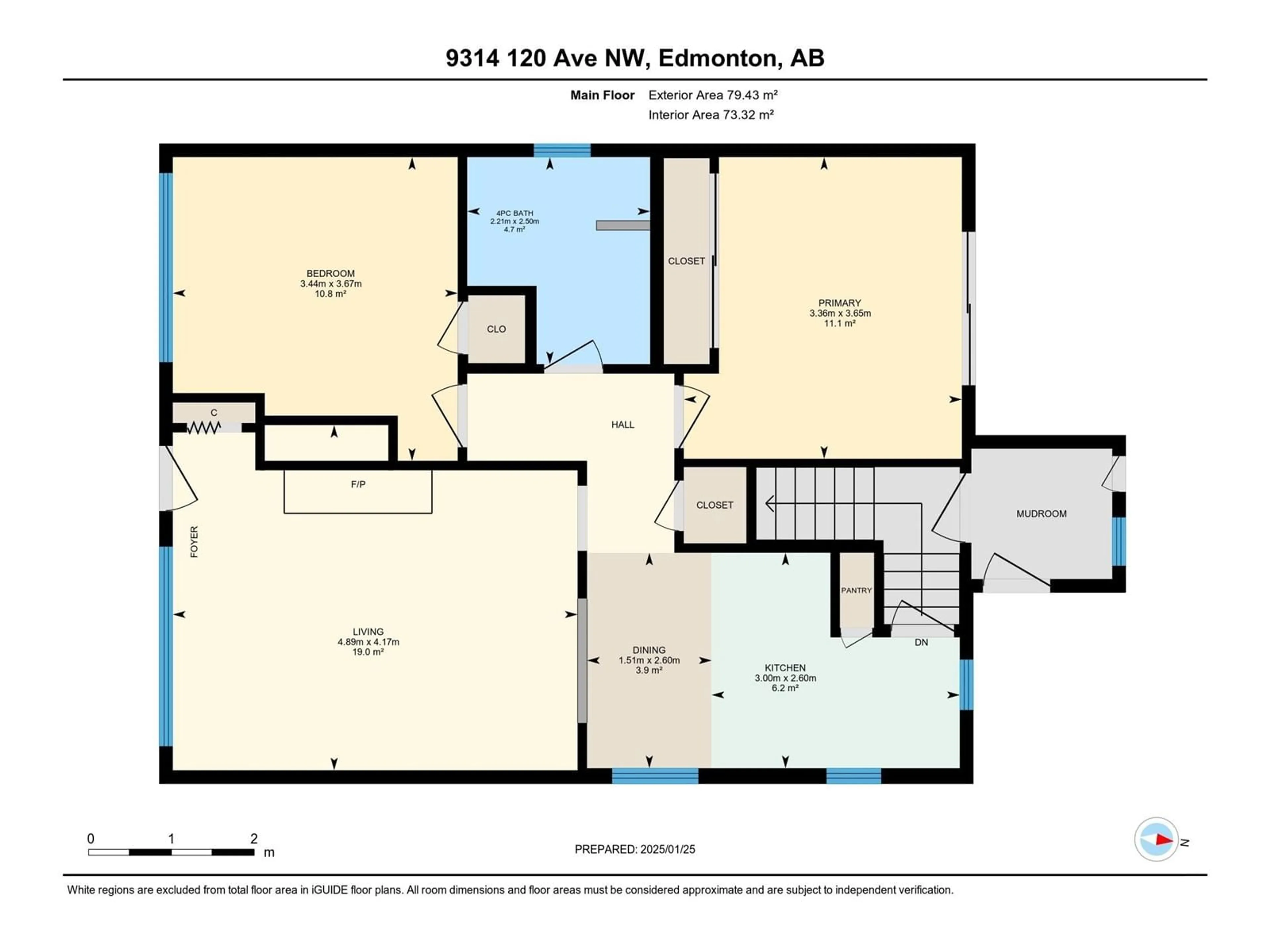 Floor plan for 9314 120 AV NW, Edmonton Alberta T5G0K6