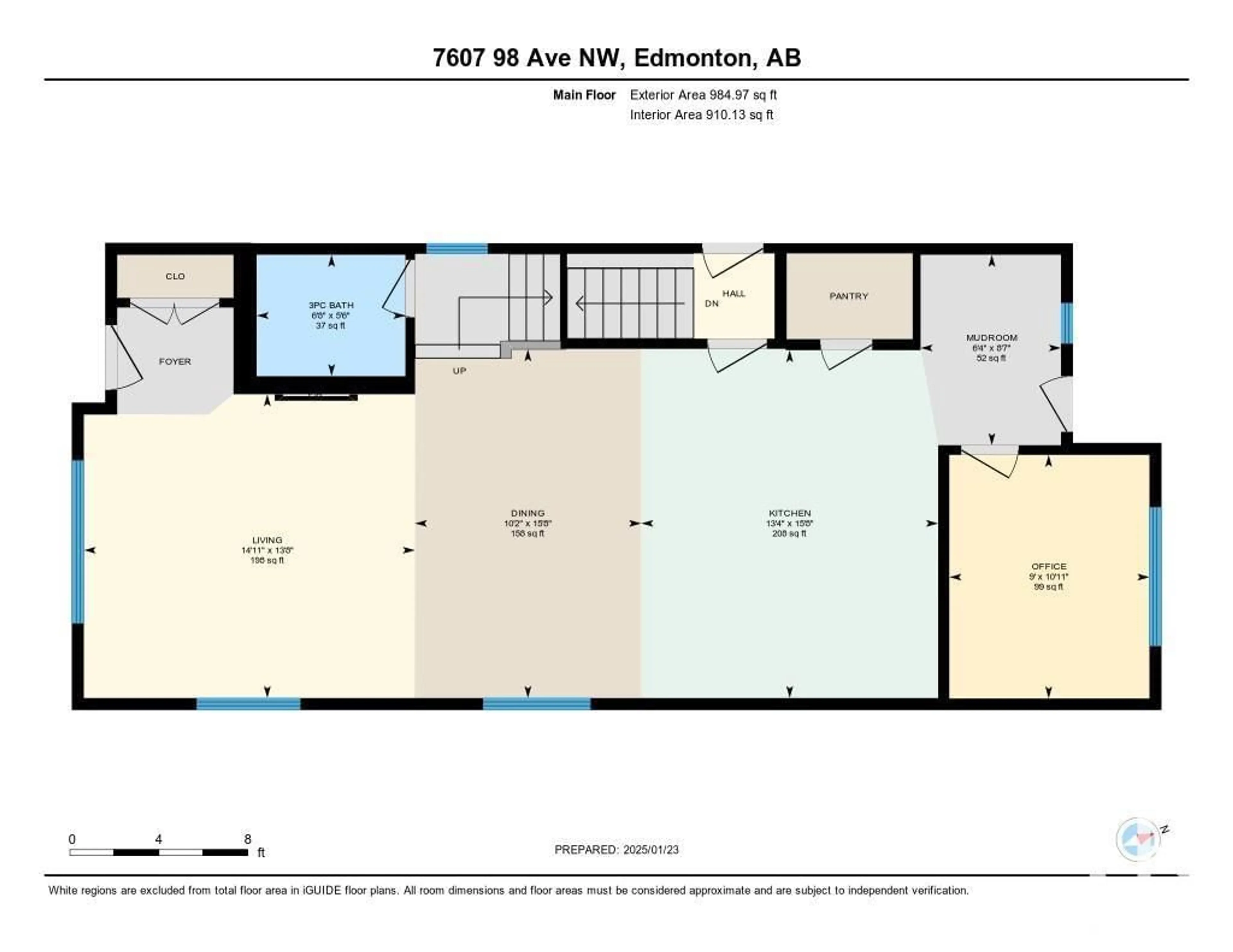 Floor plan for 7607 98 AV NW, Edmonton Alberta T6A0B3