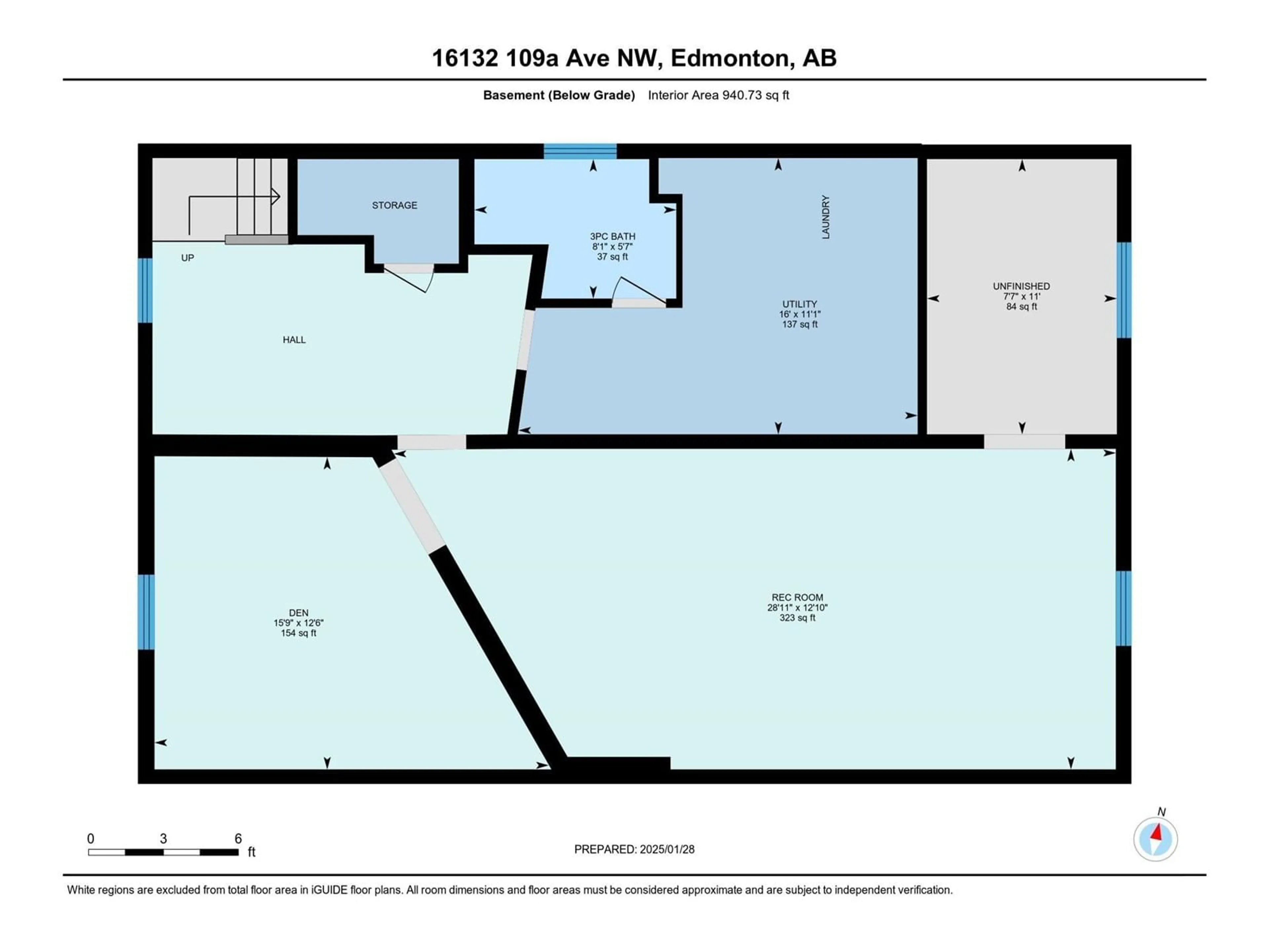 Floor plan for 16132 109A AV NW, Edmonton Alberta T5T1C4