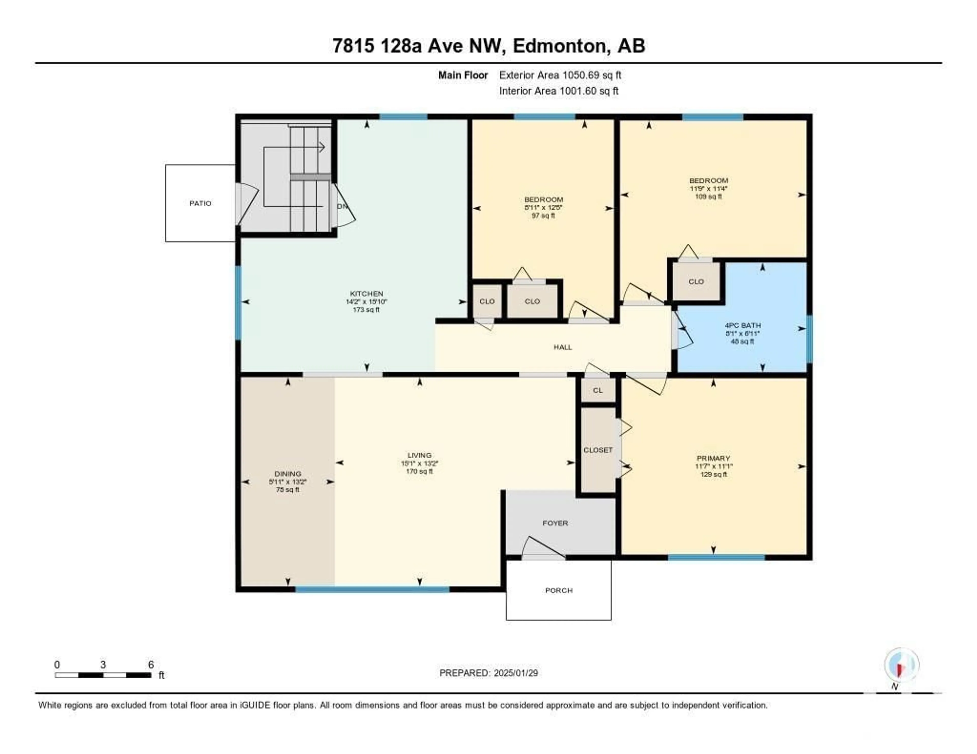 Floor plan for 7815 128A AV NW, Edmonton Alberta T5C1V3