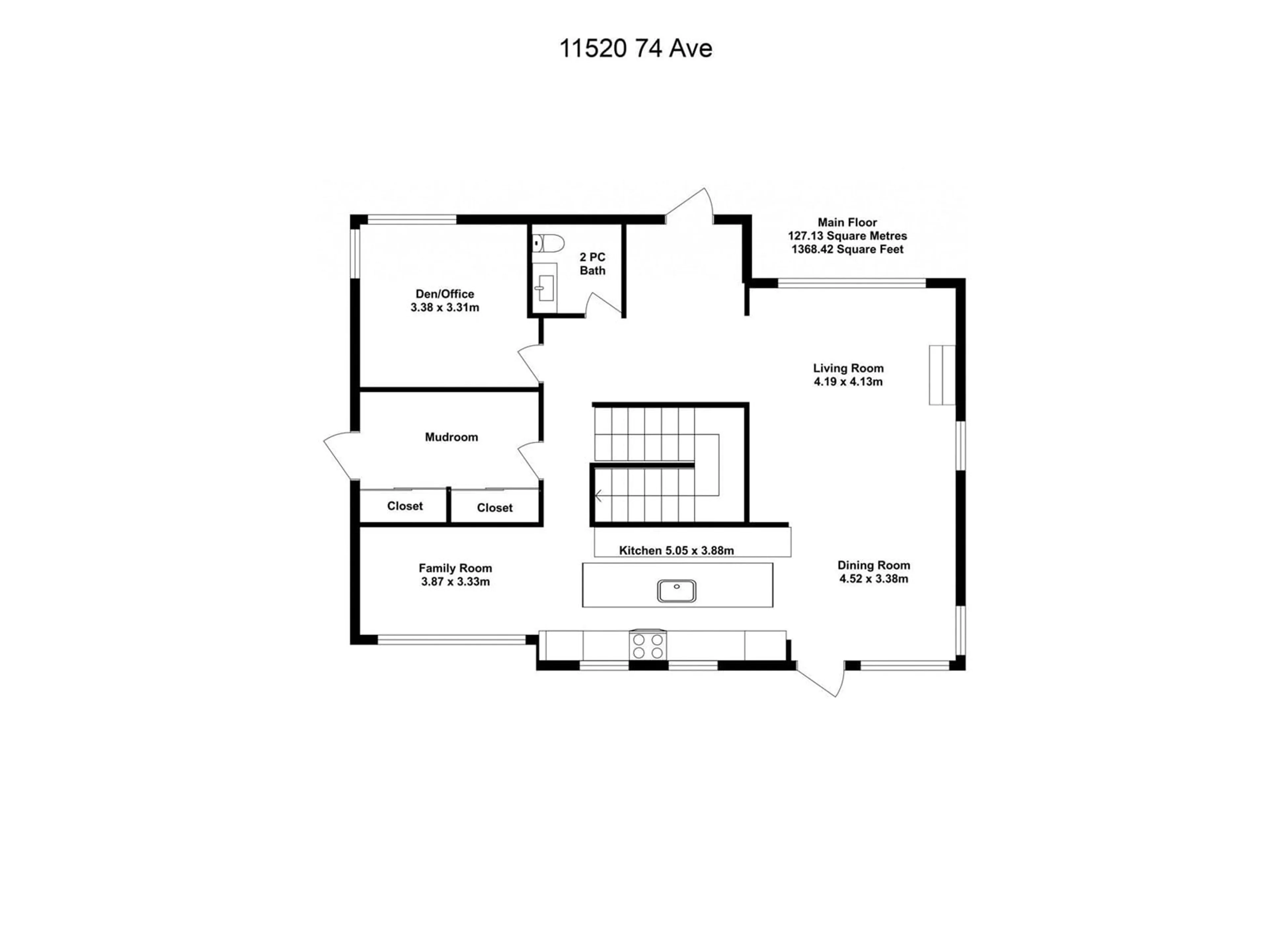 Floor plan for 11520 74 AV NW, Edmonton Alberta T6G0E9