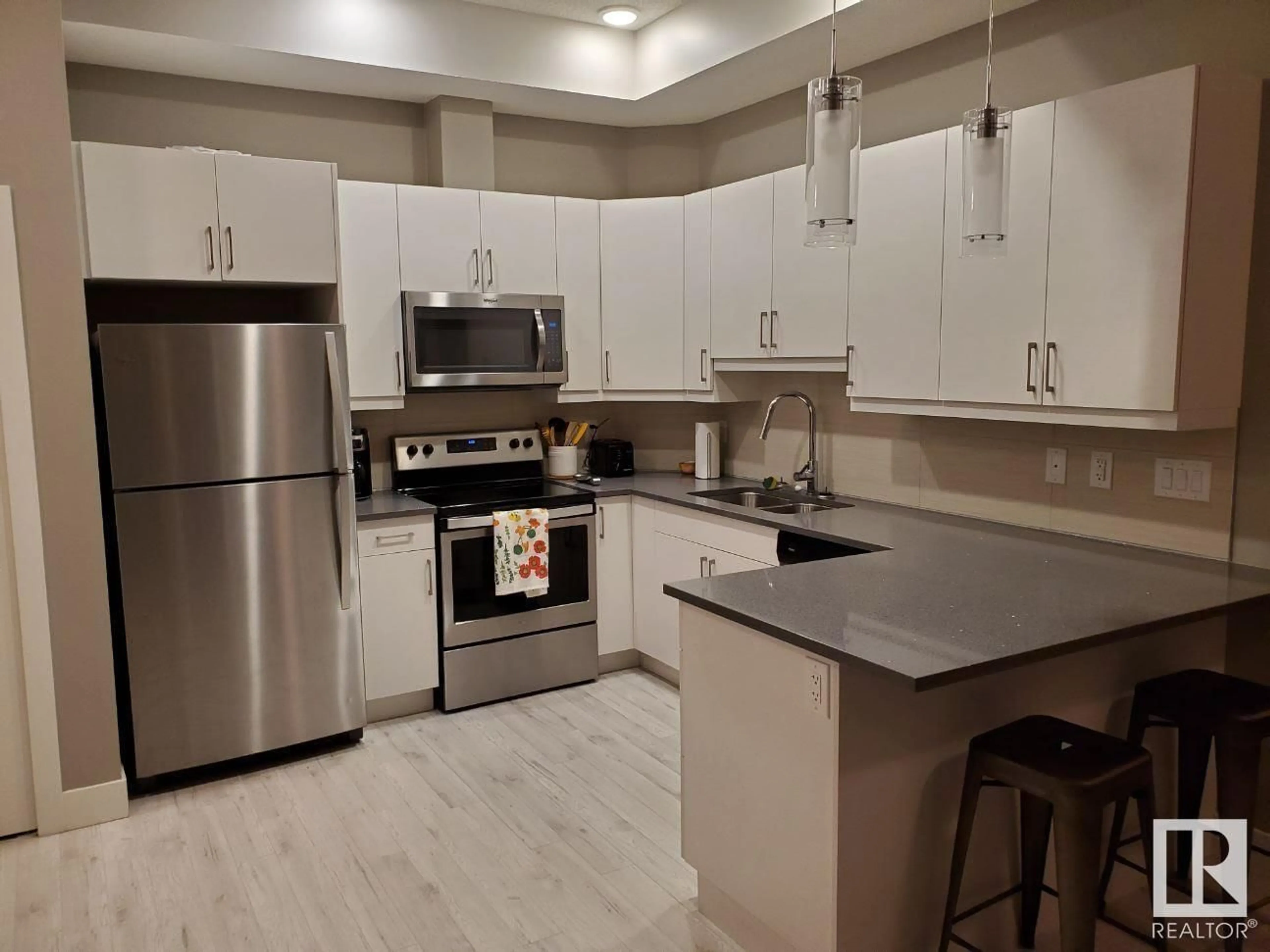 Open concept kitchen, unknown for #103 10006 83 AV NW, Edmonton Alberta T6E2C2