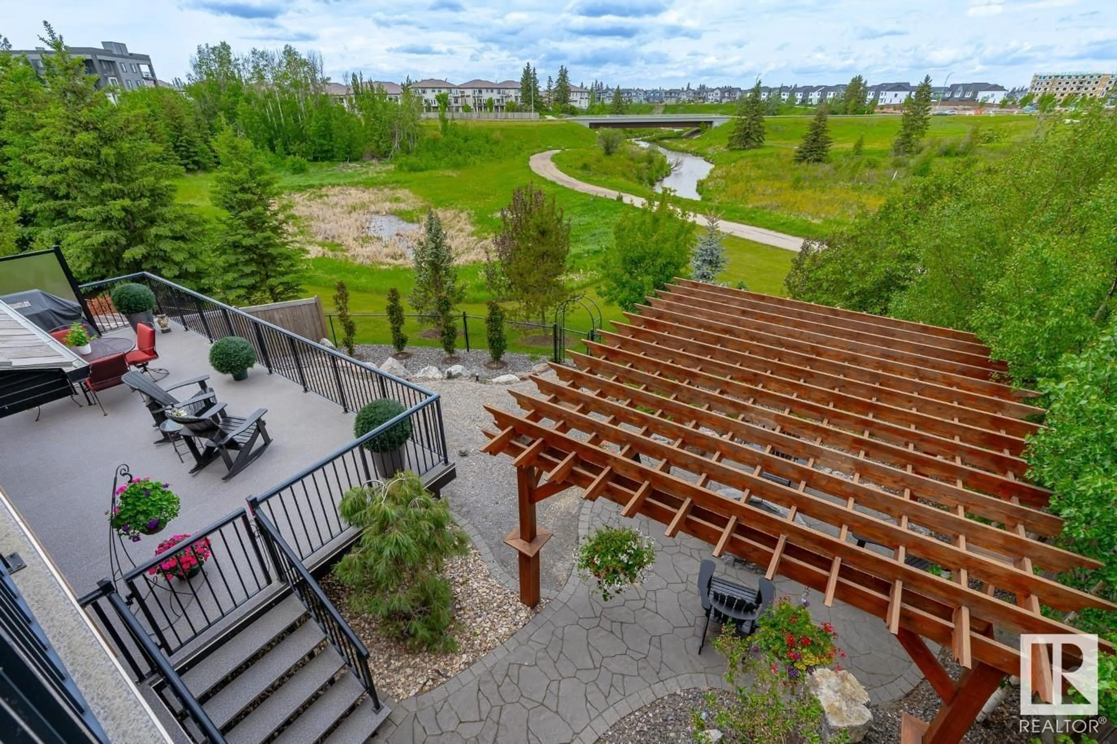 Patio, water/lake/river/ocean view for 1196 ADAMSON DR SW, Edmonton Alberta T6W0V4