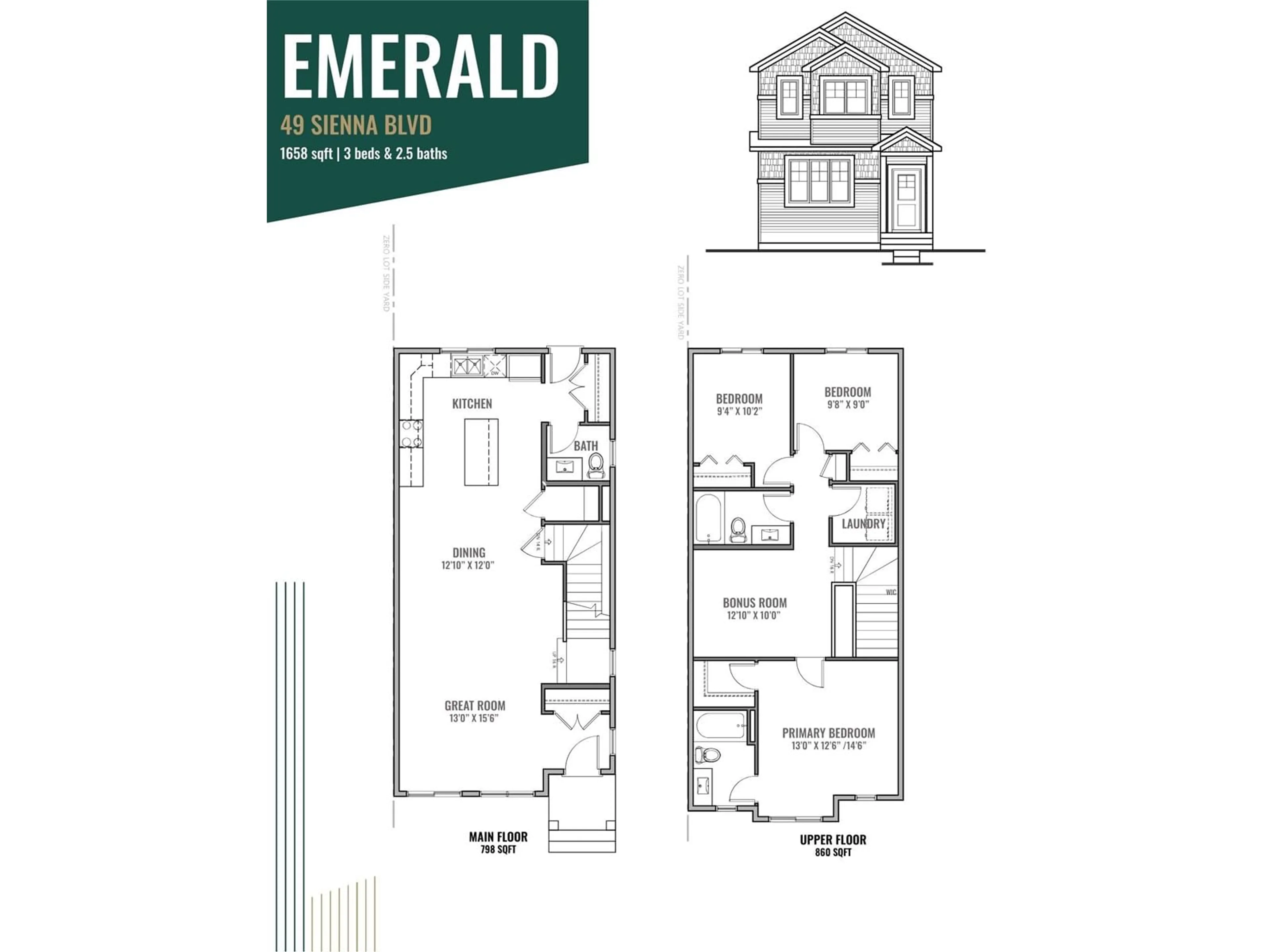 Floor plan for 49 Sienna BV, Fort Saskatchewan Alberta T8L0W3