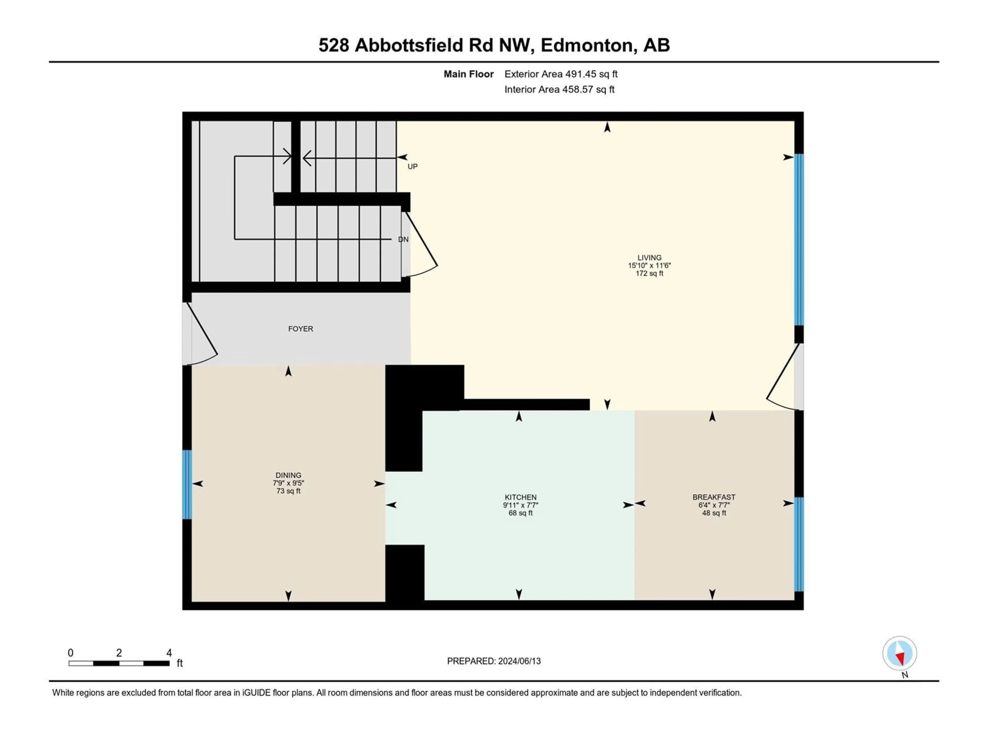 Floor plan for 528 ABBOTTSFIELD RD NW, Edmonton Alberta T5W4R3