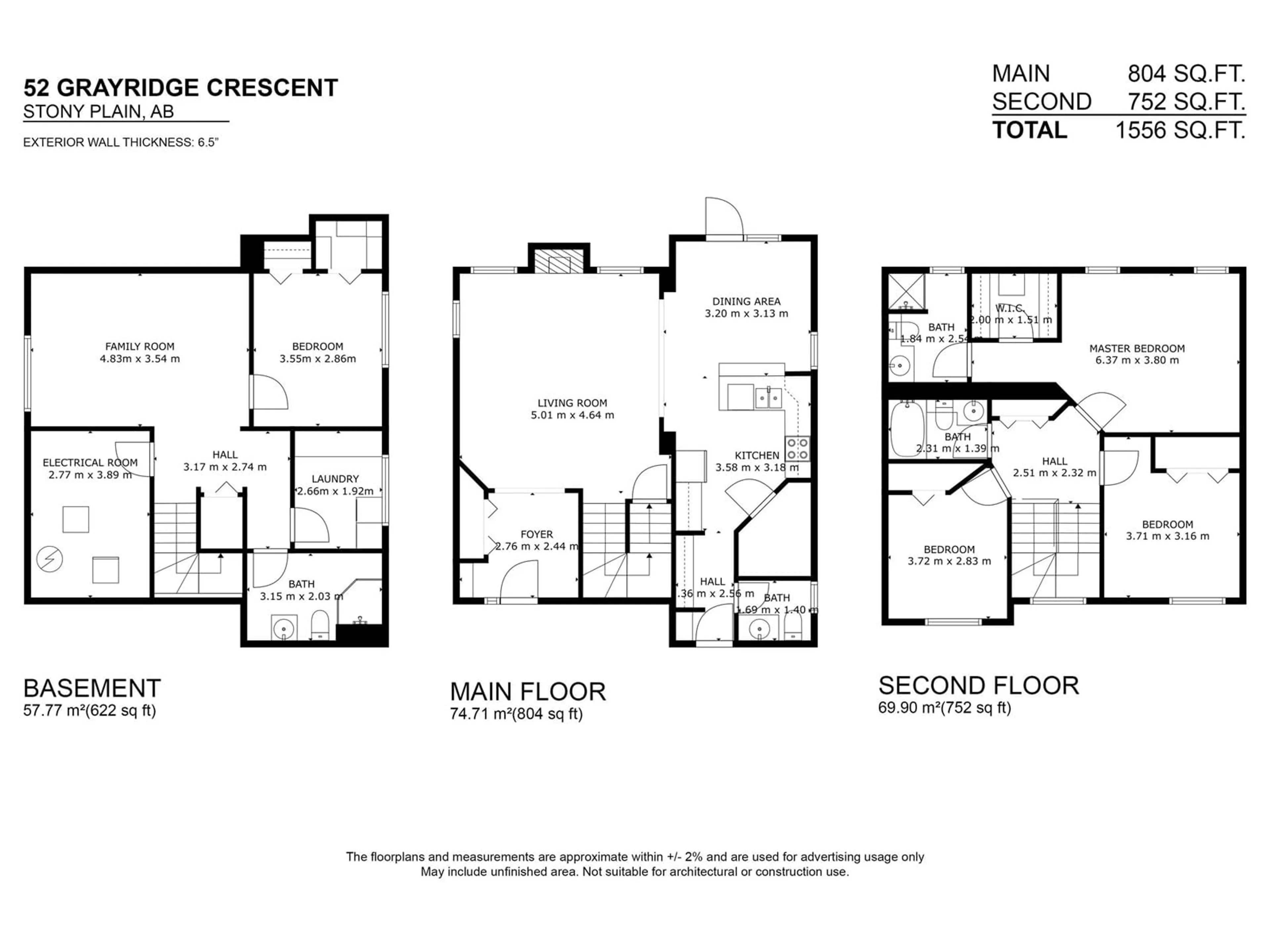 Floor plan for 52 GRAYRIDGE CR, Stony Plain Alberta T7Z2Z3