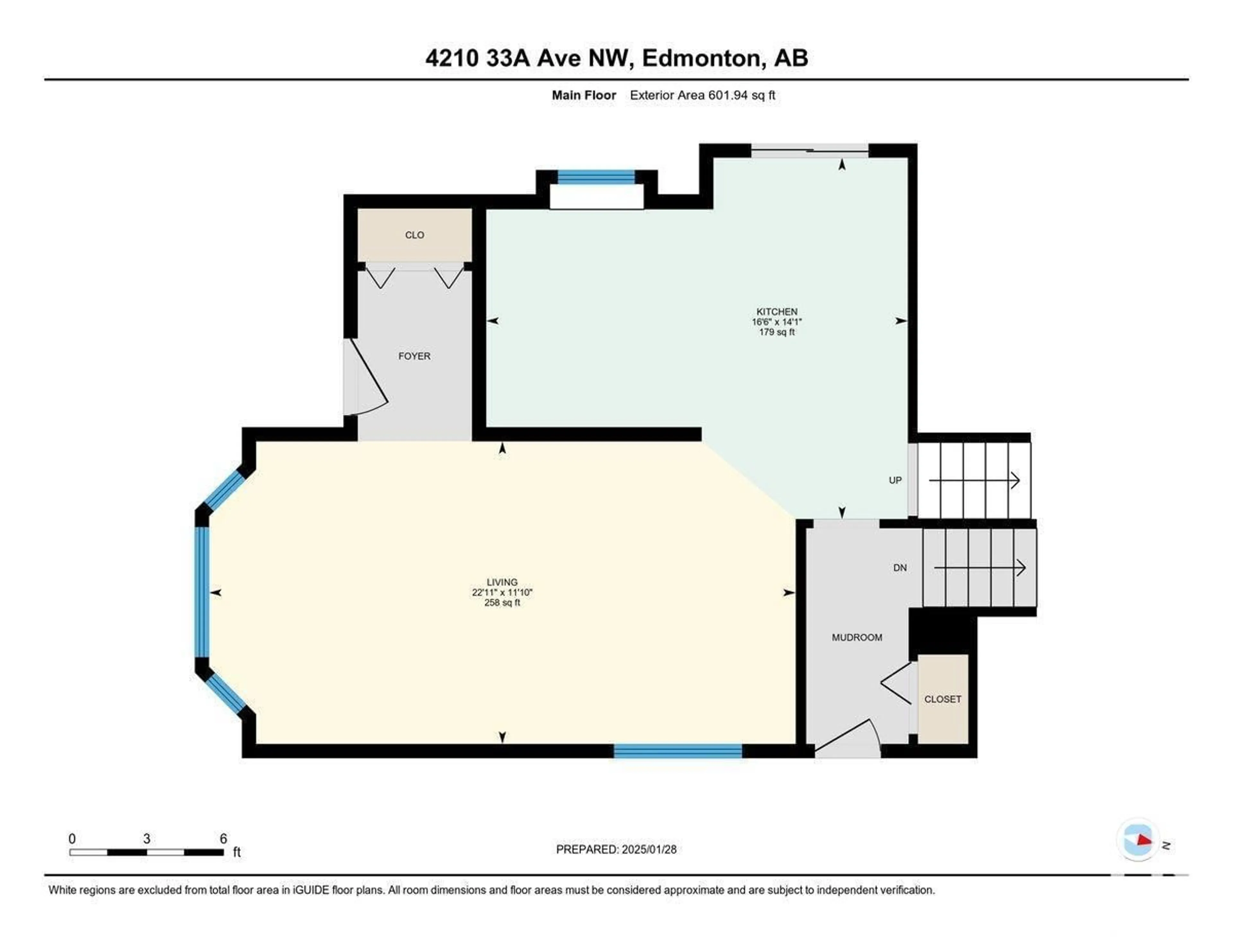 Floor plan for 4210 33A AV NW, Edmonton Alberta T6L6A3