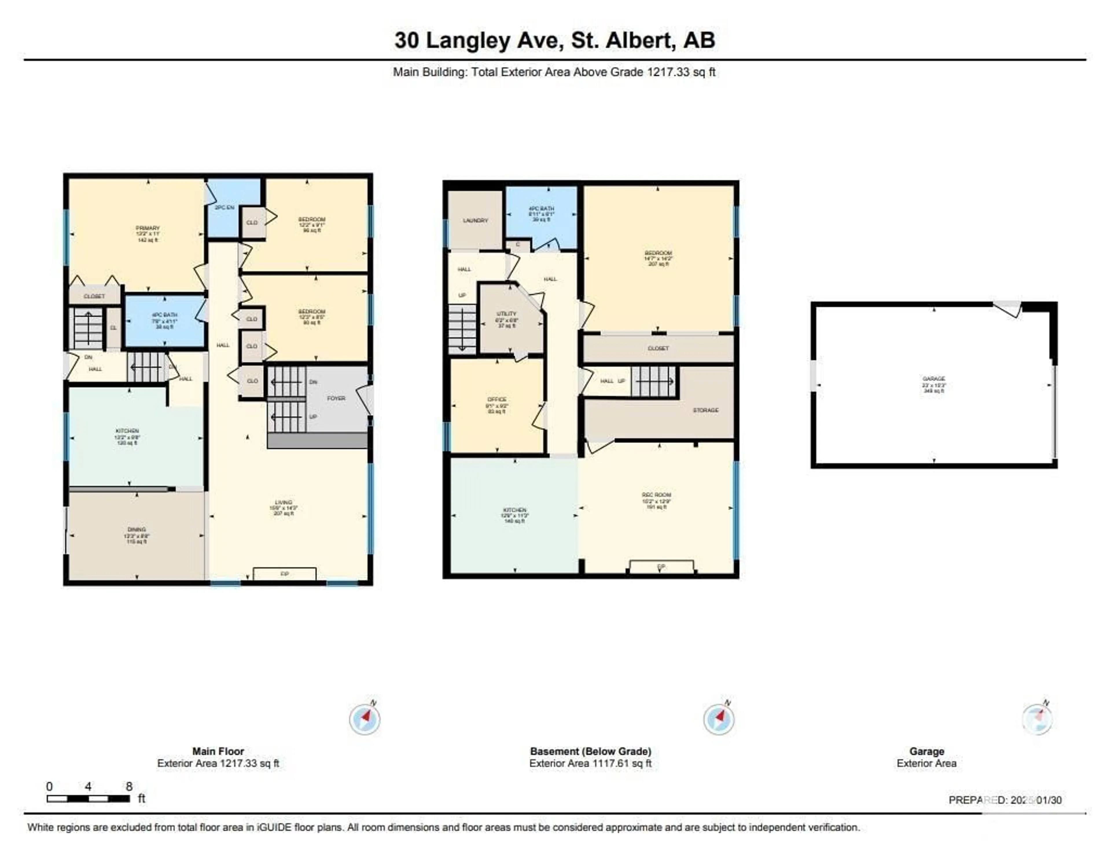 Floor plan for 30 LANGLEY AV, St. Albert Alberta T8N2B6