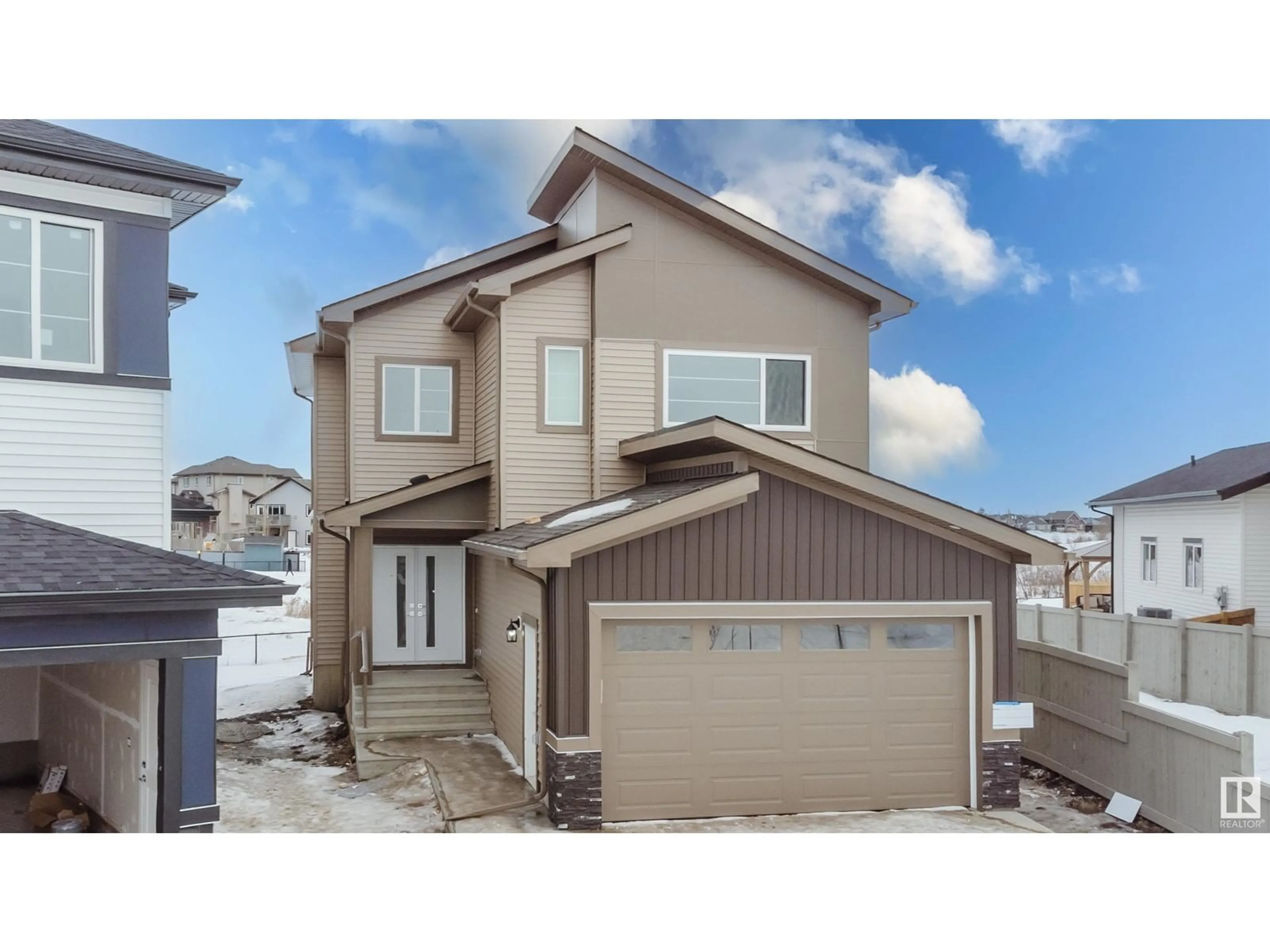 Home with vinyl exterior material, street for 4593 62 ST, Beaumont Alberta T4X2Z2