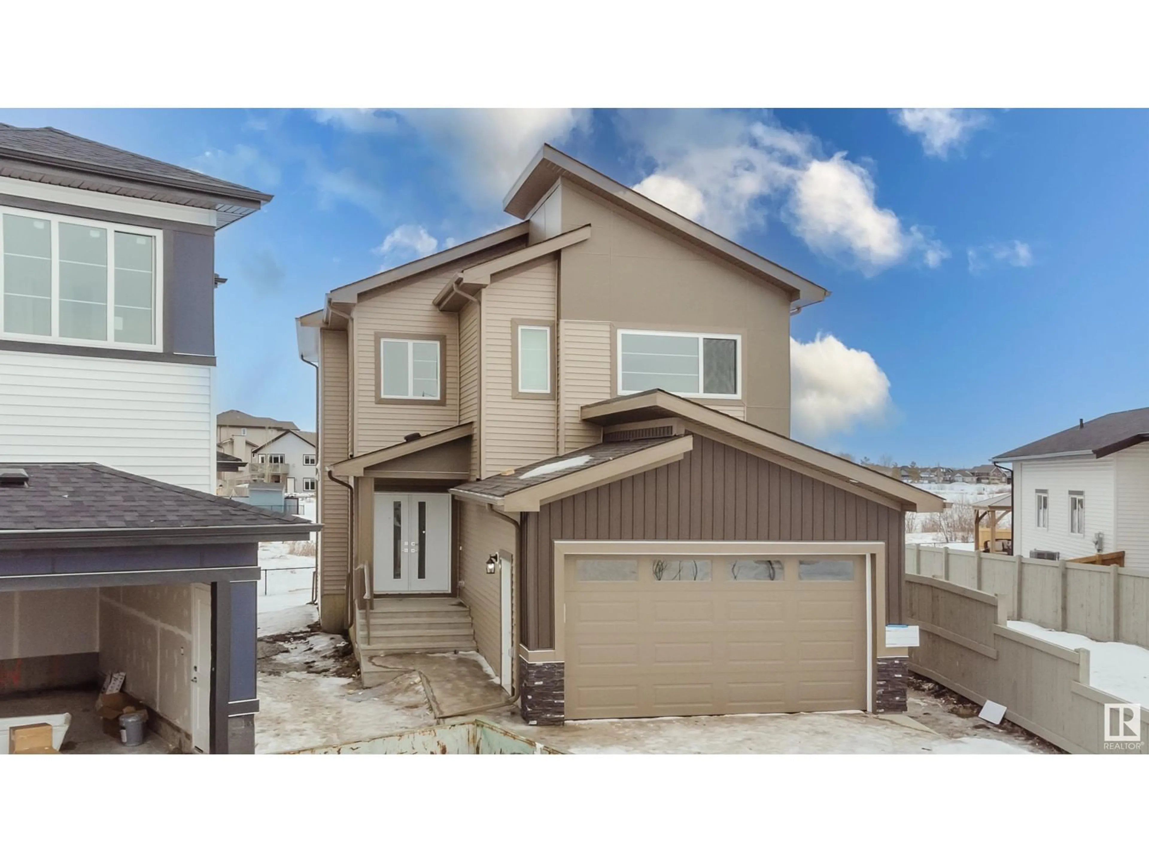 Home with vinyl exterior material, street for 4593 62 ST, Beaumont Alberta T4X2Z2