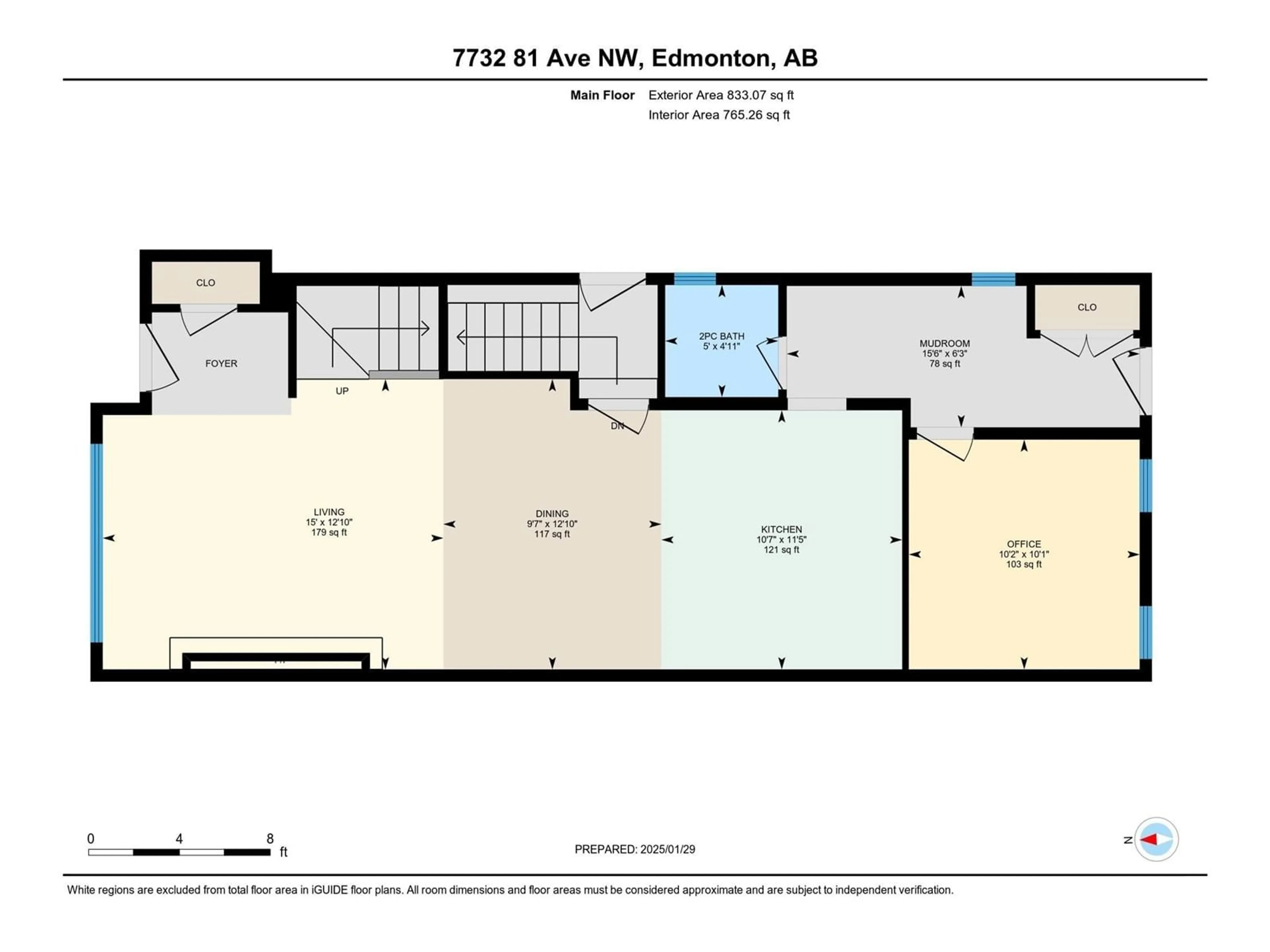 Floor plan for 7732 81 AV NW, Edmonton Alberta T6C0V5