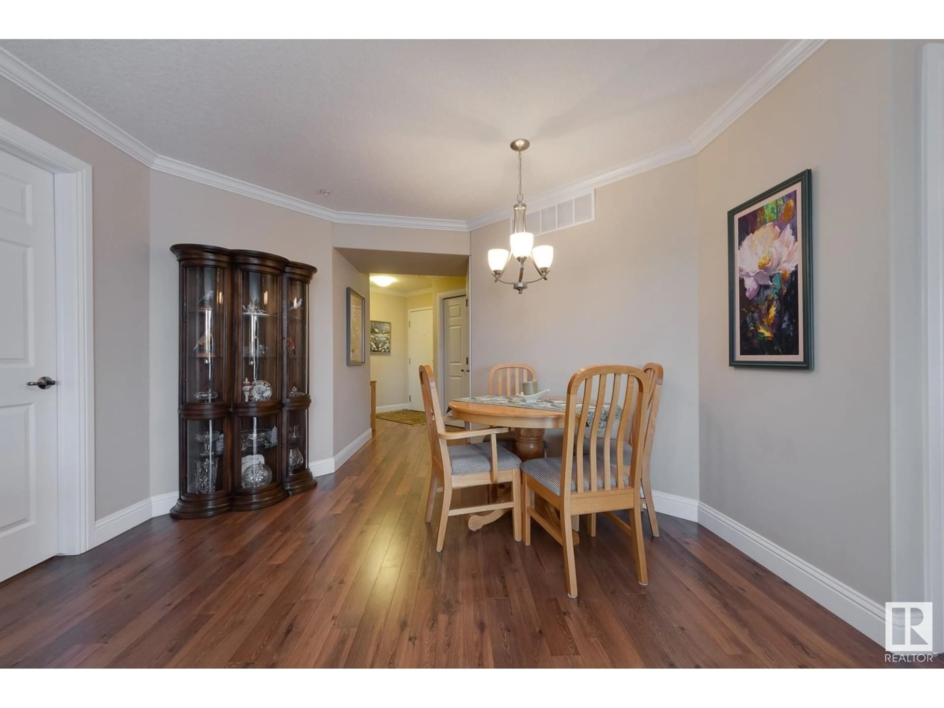 Dining room, wood/laminate floor for #301 14604 125 ST NW, Edmonton Alberta T5X0B4