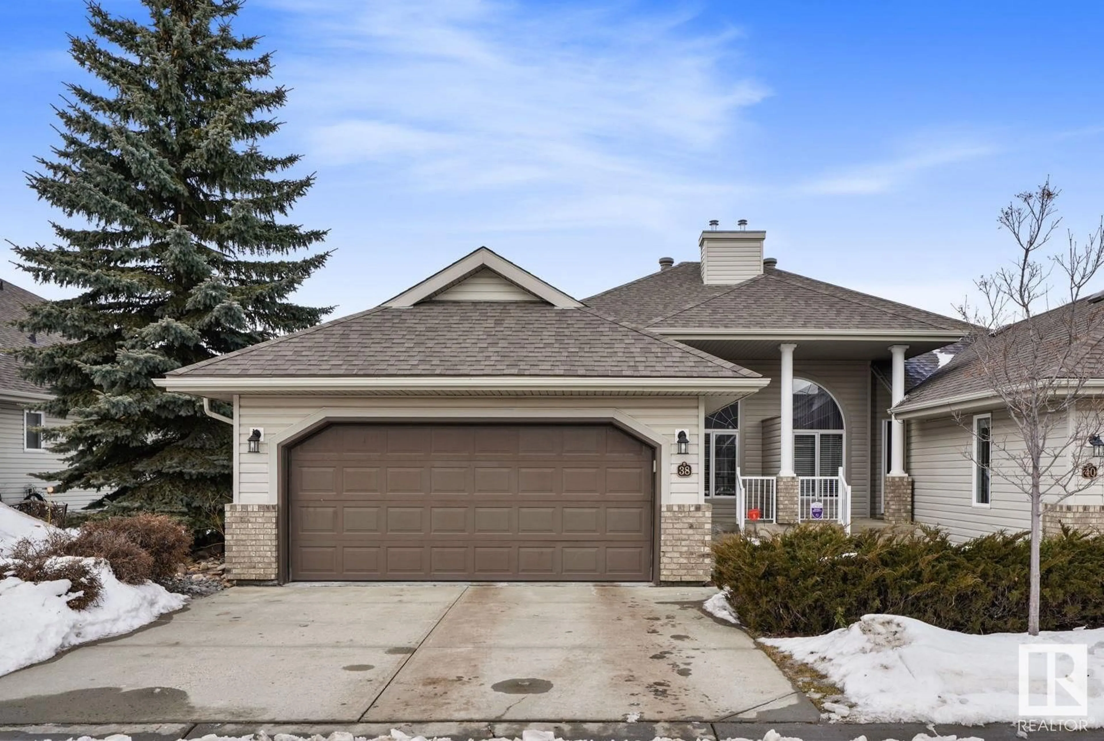 Home with vinyl exterior material, street for #38 55 Clarkdale DR, Sherwood Park Alberta T8H2J1