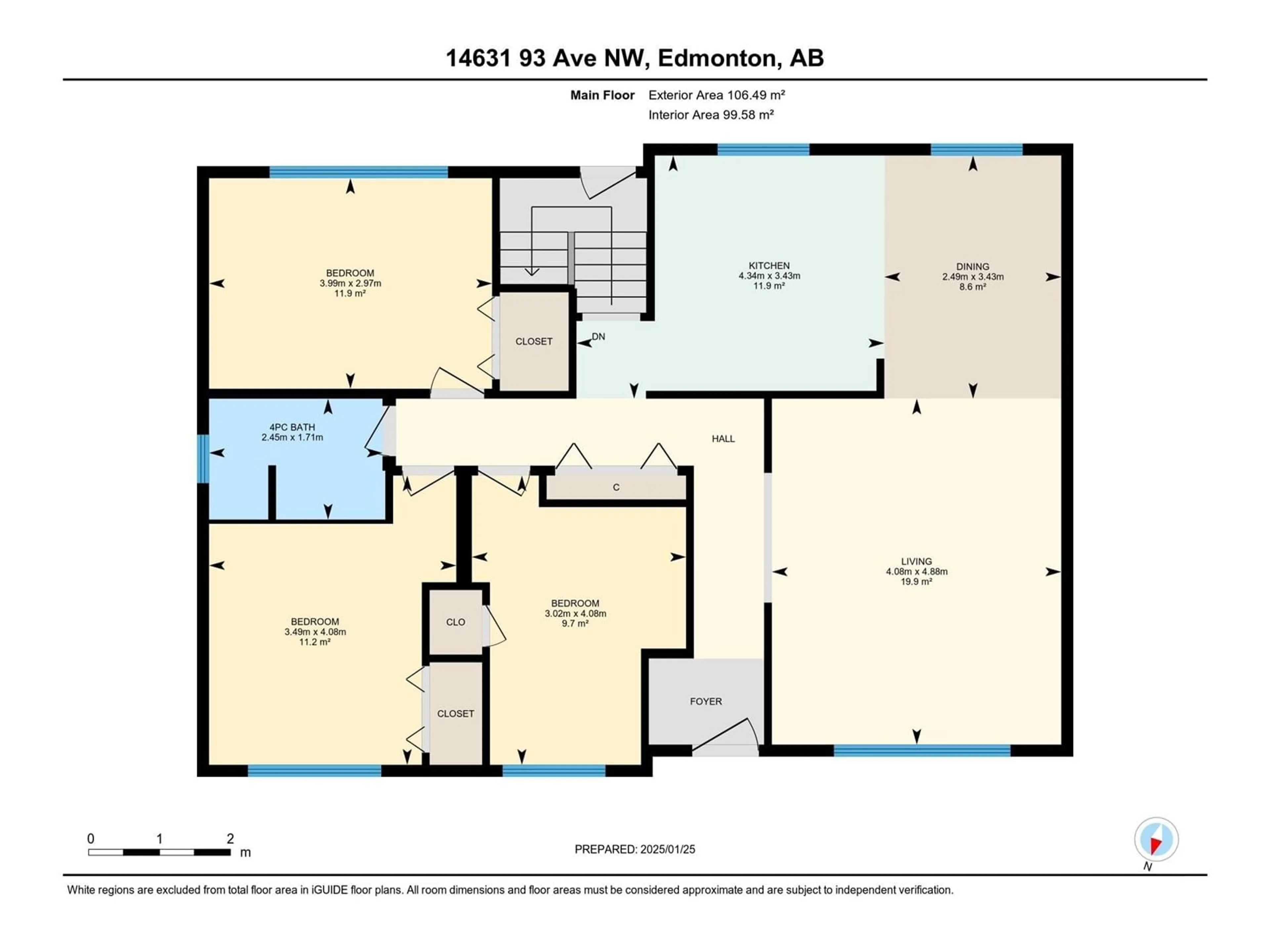 Floor plan for 14631 93 AV NW, Edmonton Alberta T5R5G7