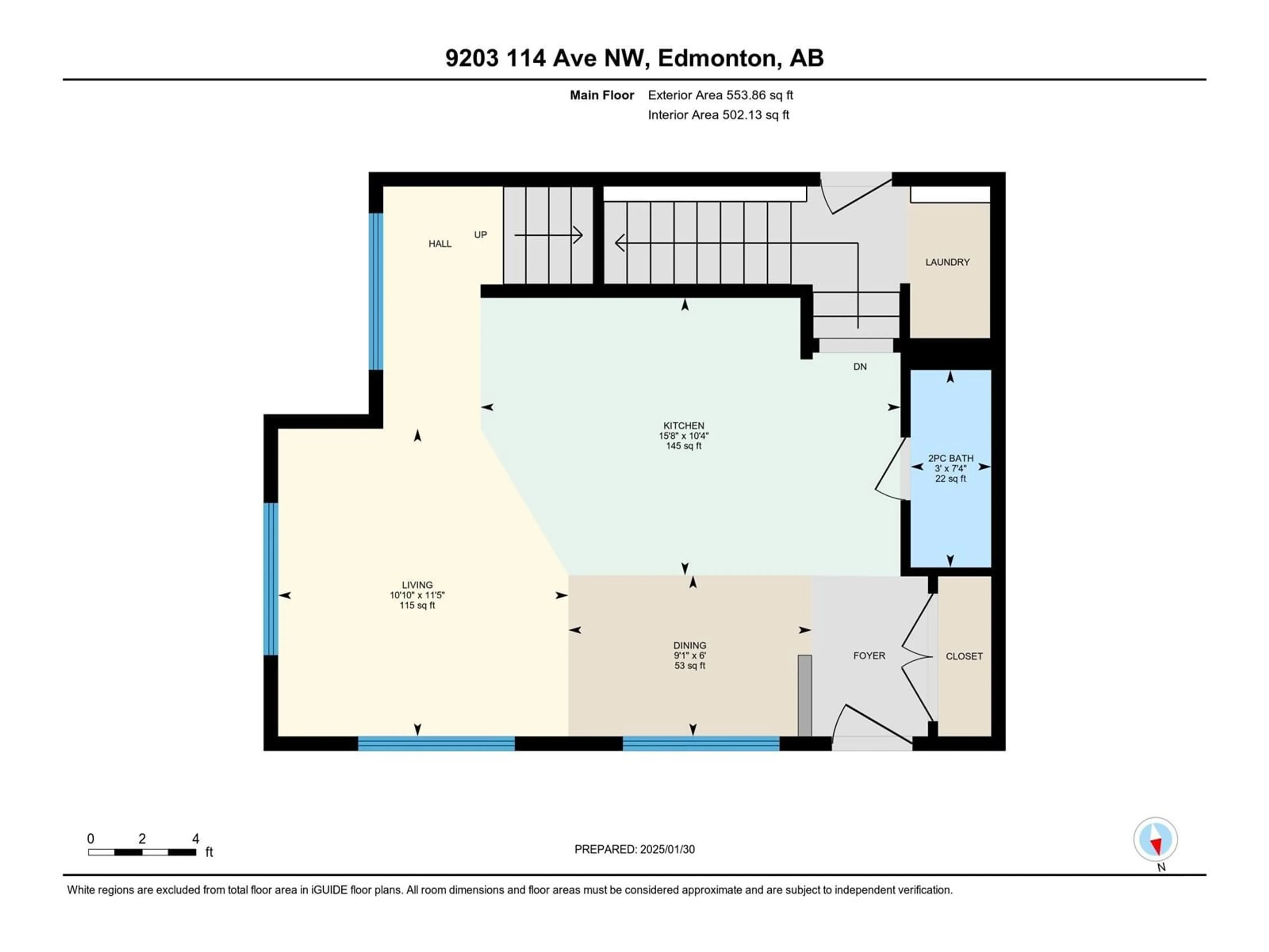 Floor plan for 9203 114 AV NW, Edmonton Alberta T5G2C8