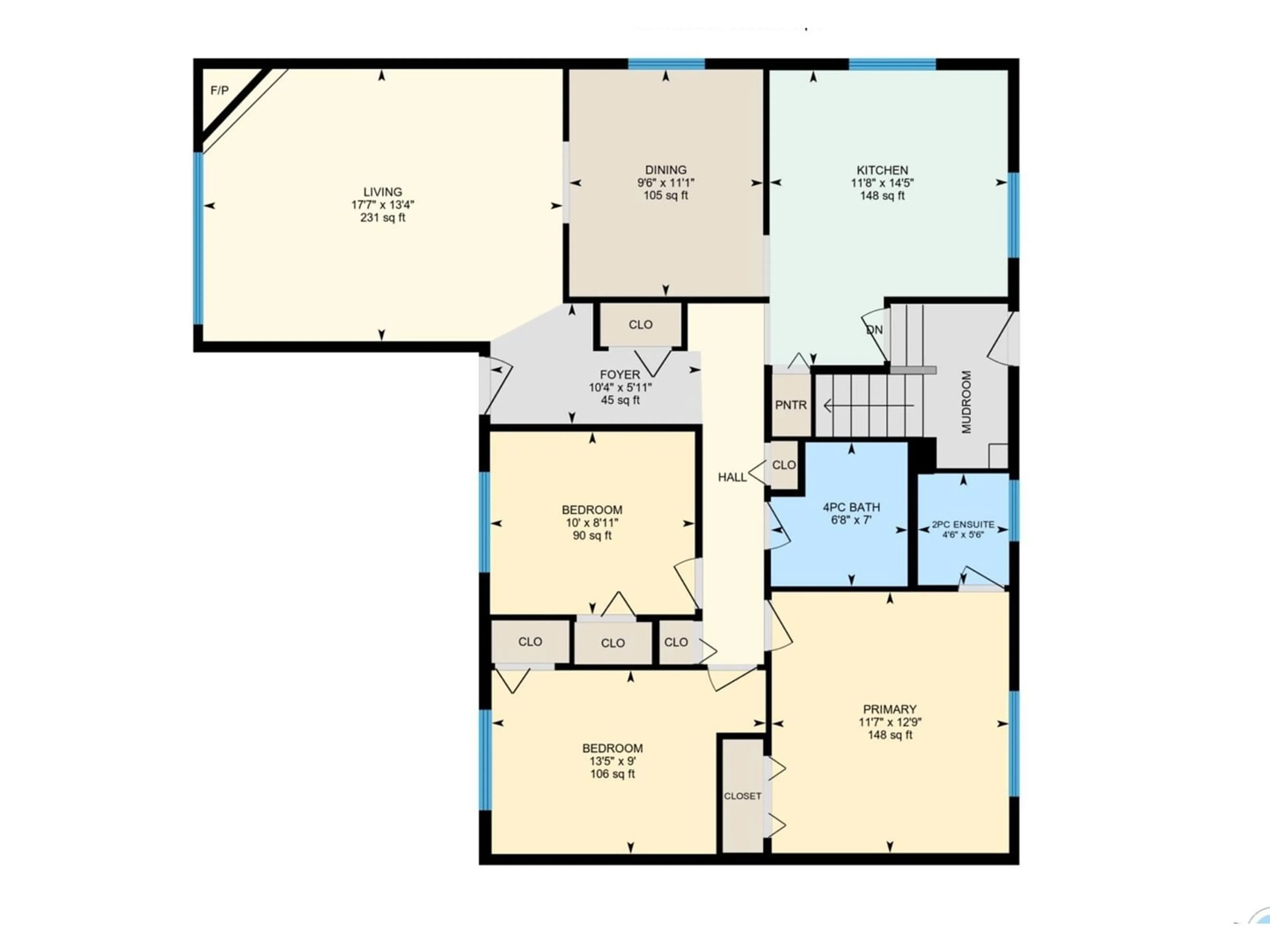 Floor plan for 8511 152A AV NW, Edmonton Alberta T5E5V7