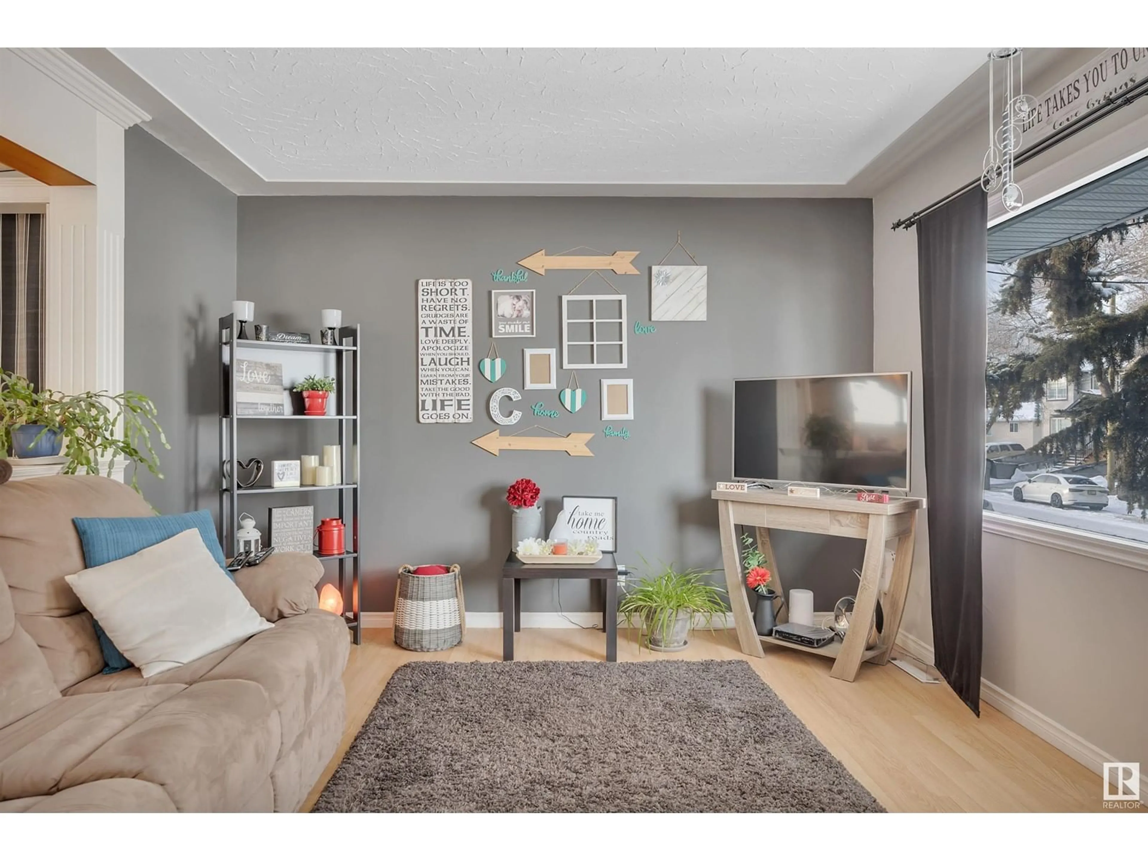 Living room with furniture, unknown for 4701 47 AV, Leduc Alberta T9E5X9