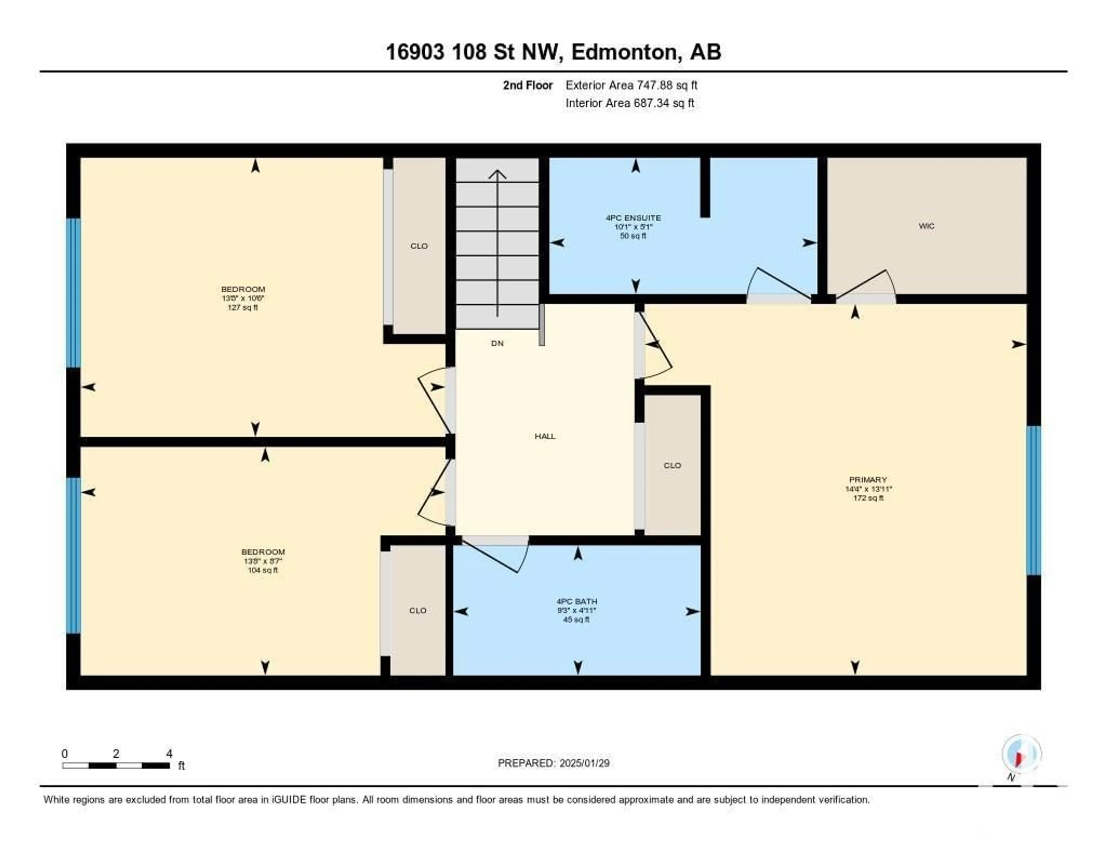 Floor plan for 16903 108 ST NW, Edmonton Alberta T5X3B2