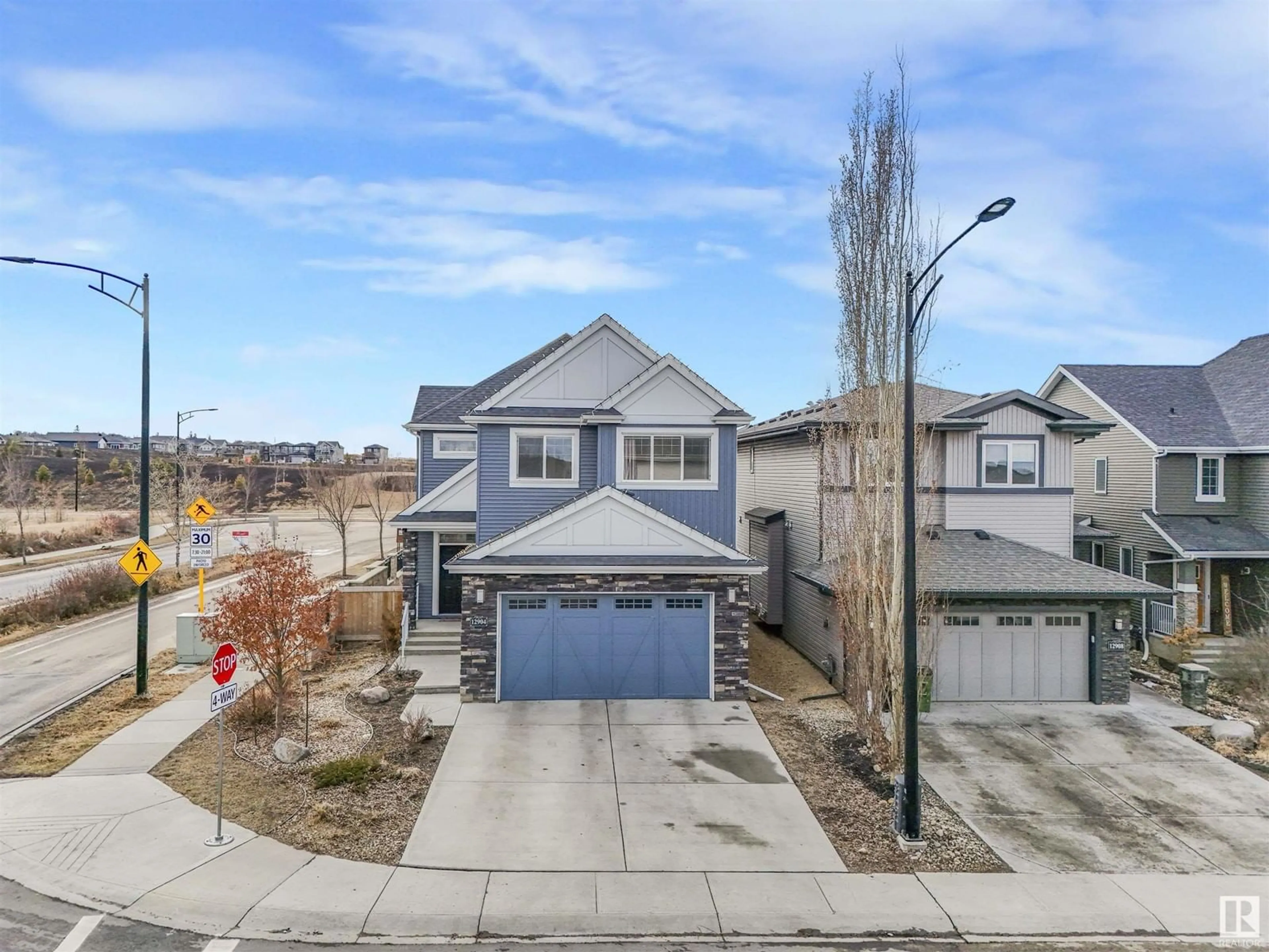 A pic from outside/outdoor area/front of a property/back of a property/a pic from drone, street for 12904 207 ST NW, Edmonton Alberta T5S0K1