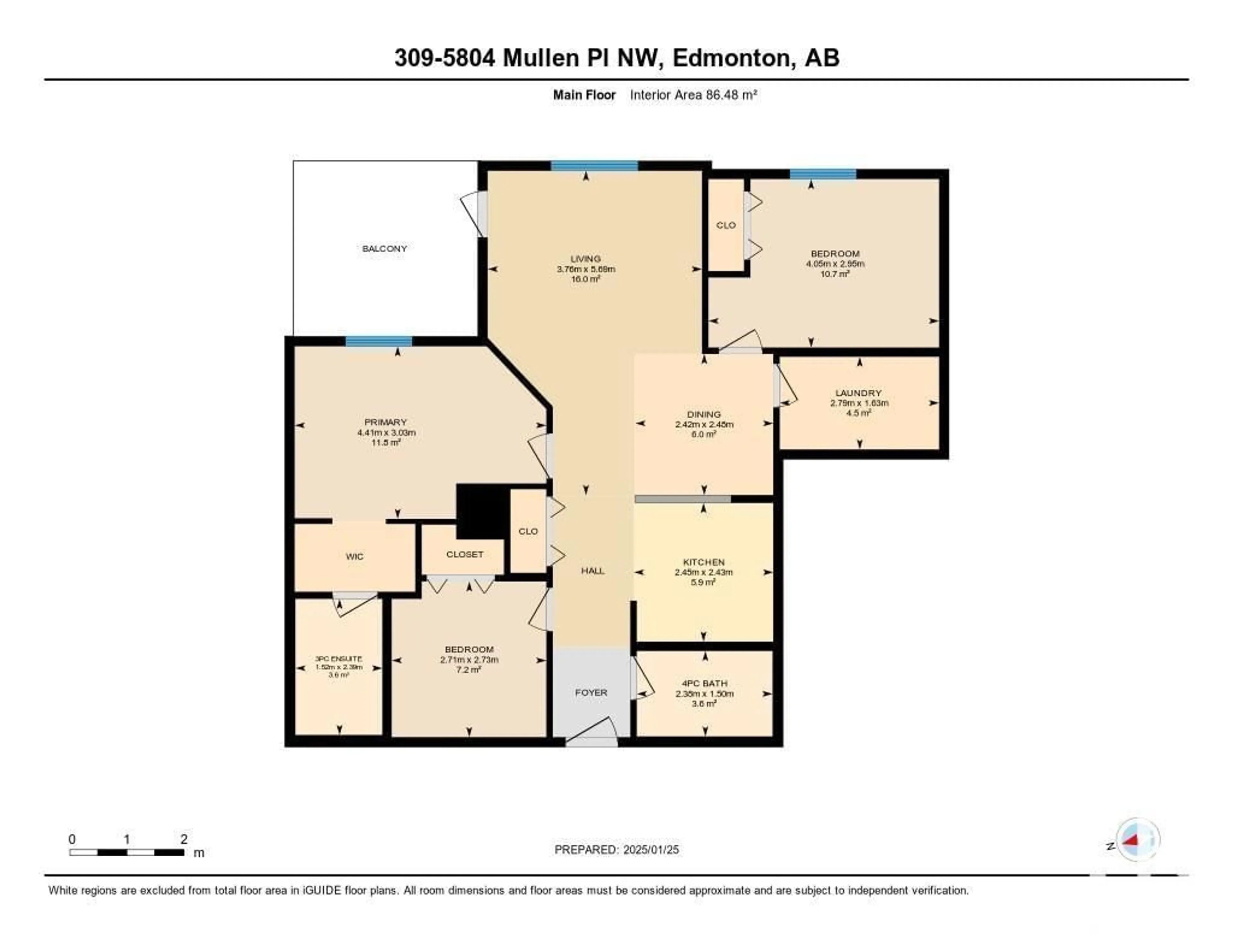 Floor plan for #309 5804 MULLEN PL NW NW, Edmonton Alberta T6R0W3