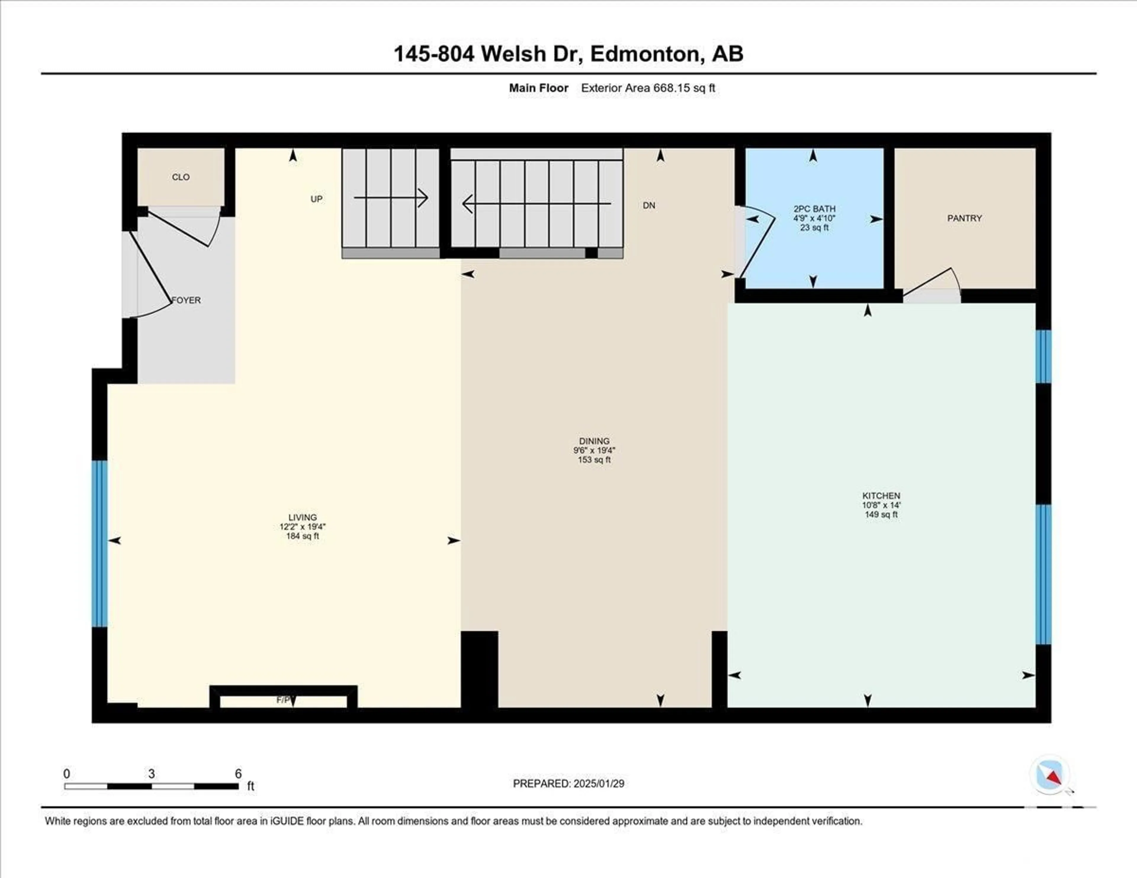 Floor plan for #145 804 WELSH DR SW, Edmonton Alberta T6X1Y8