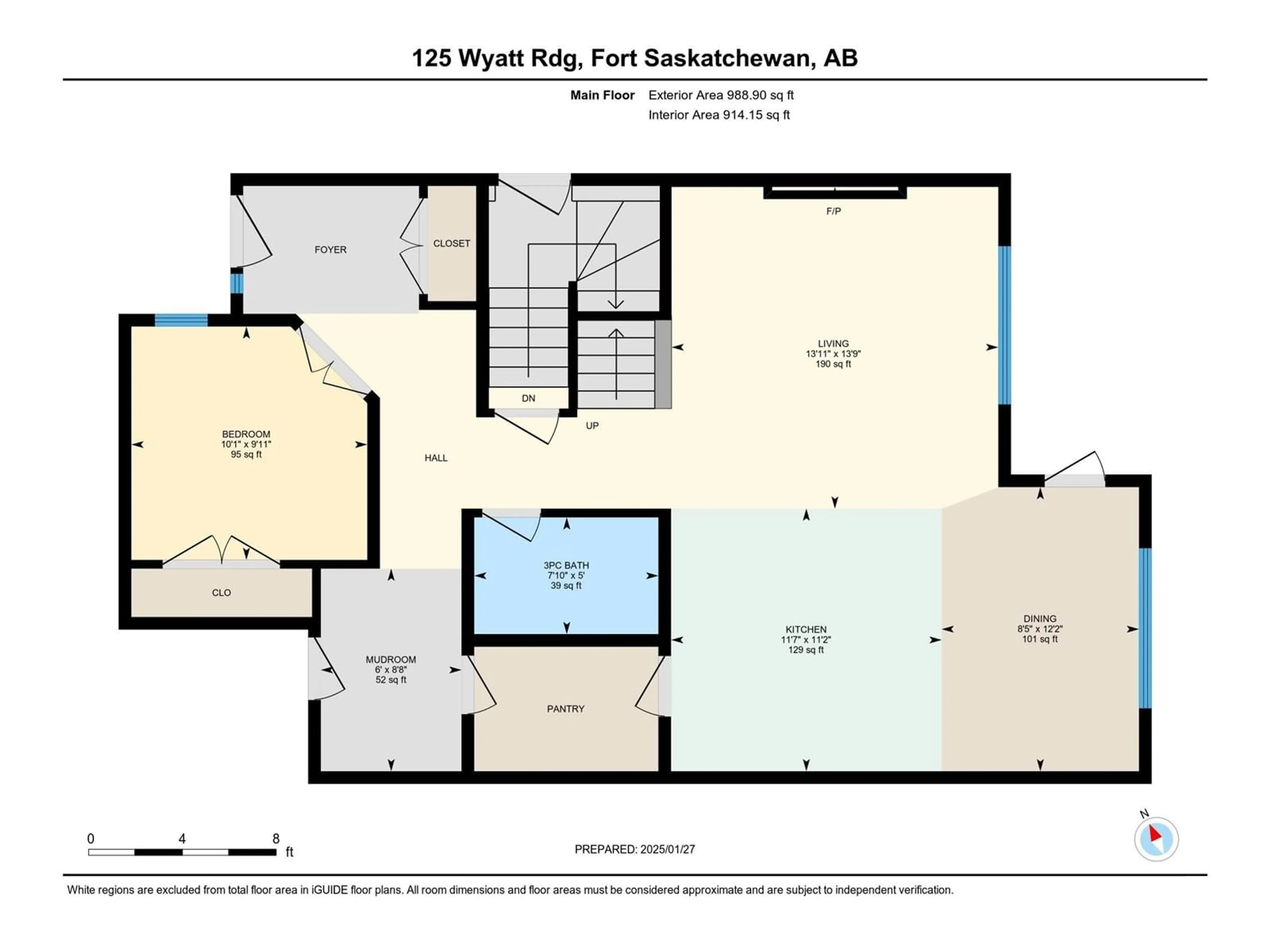 Floor plan for 125 WYATT RG, Fort Saskatchewan Alberta T8L0Z8