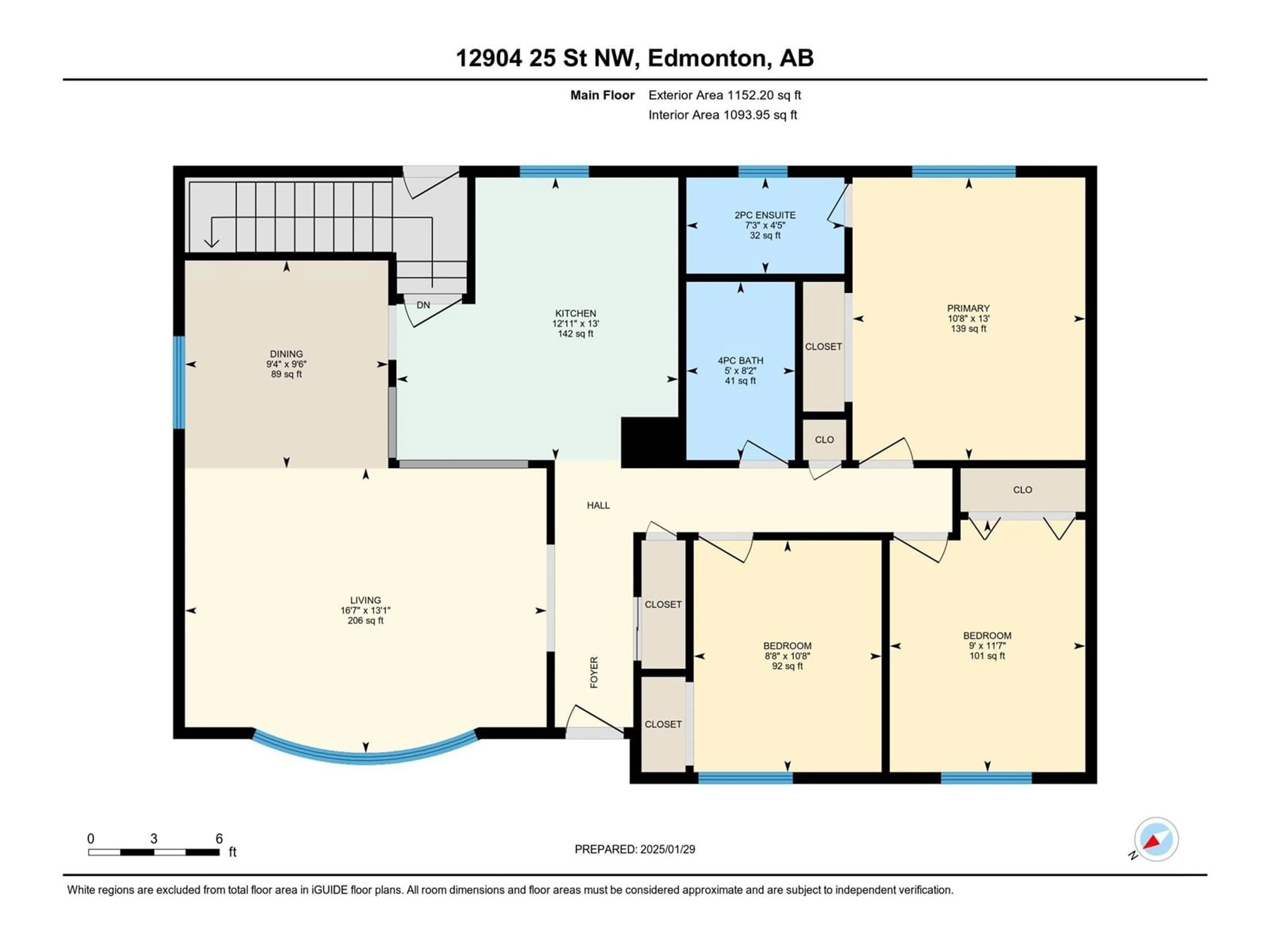 Floor plan for 12904 25 ST NW, Edmonton Alberta T5A3Z5