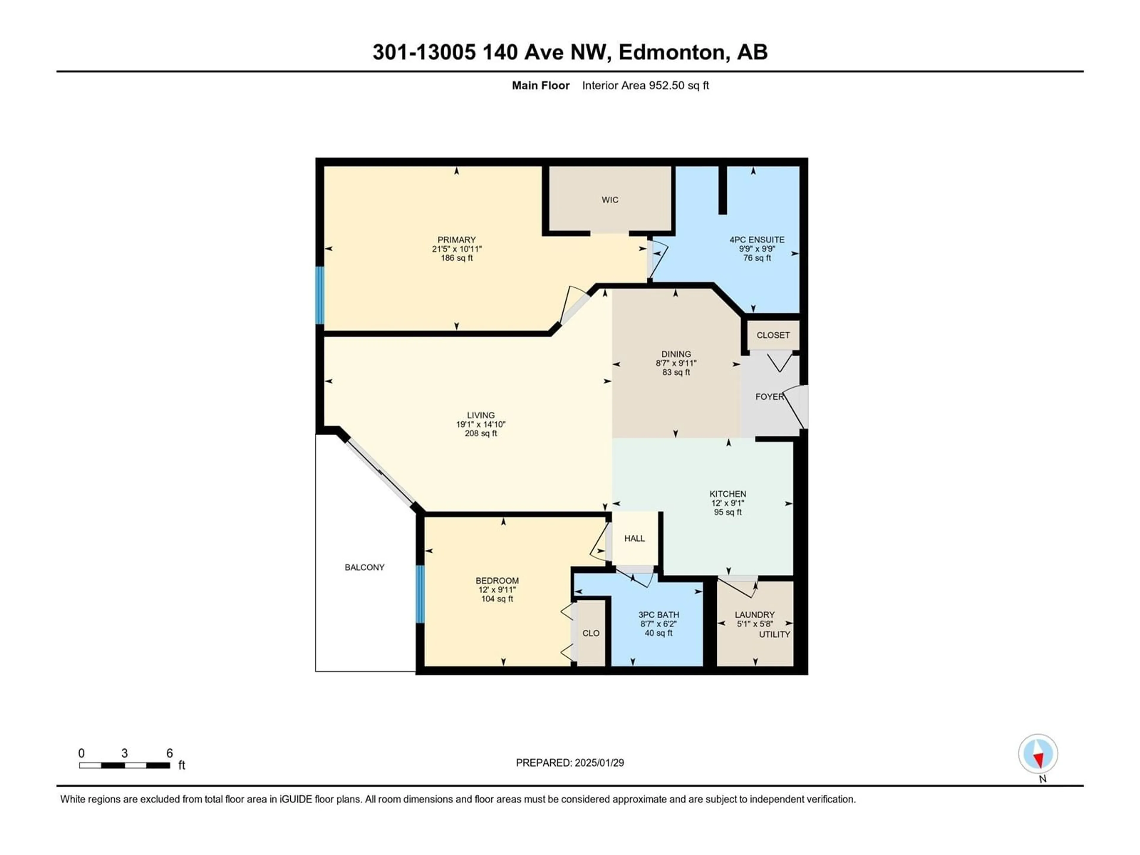 Floor plan for #301 13005 140 AV NW, Edmonton Alberta T6V1X1