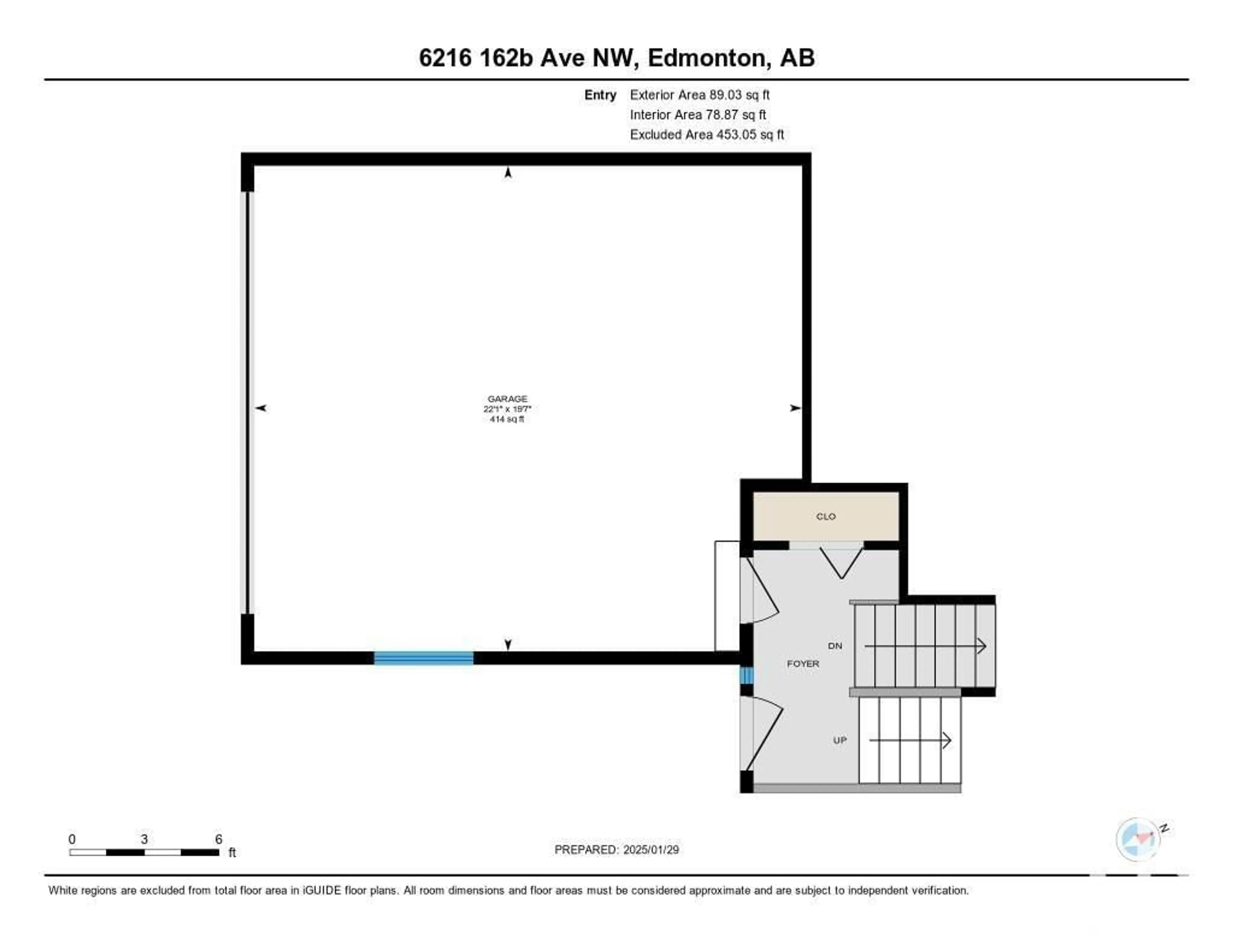 Floor plan for 6216 162B AV NW, Edmonton Alberta T5Y2S1