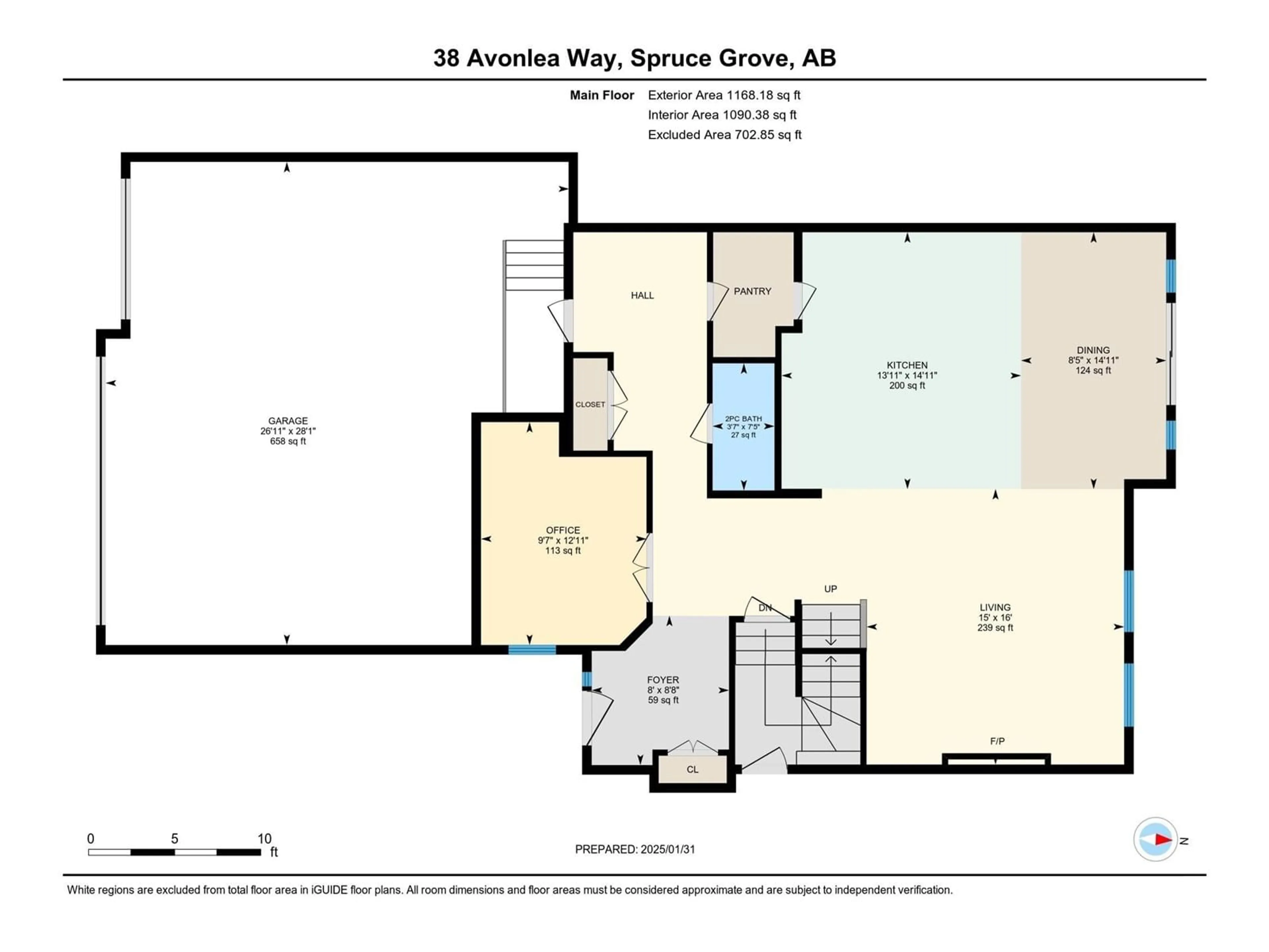 Floor plan for 38 Avonlea Way, Spruce Grove Alberta T7X0Y3