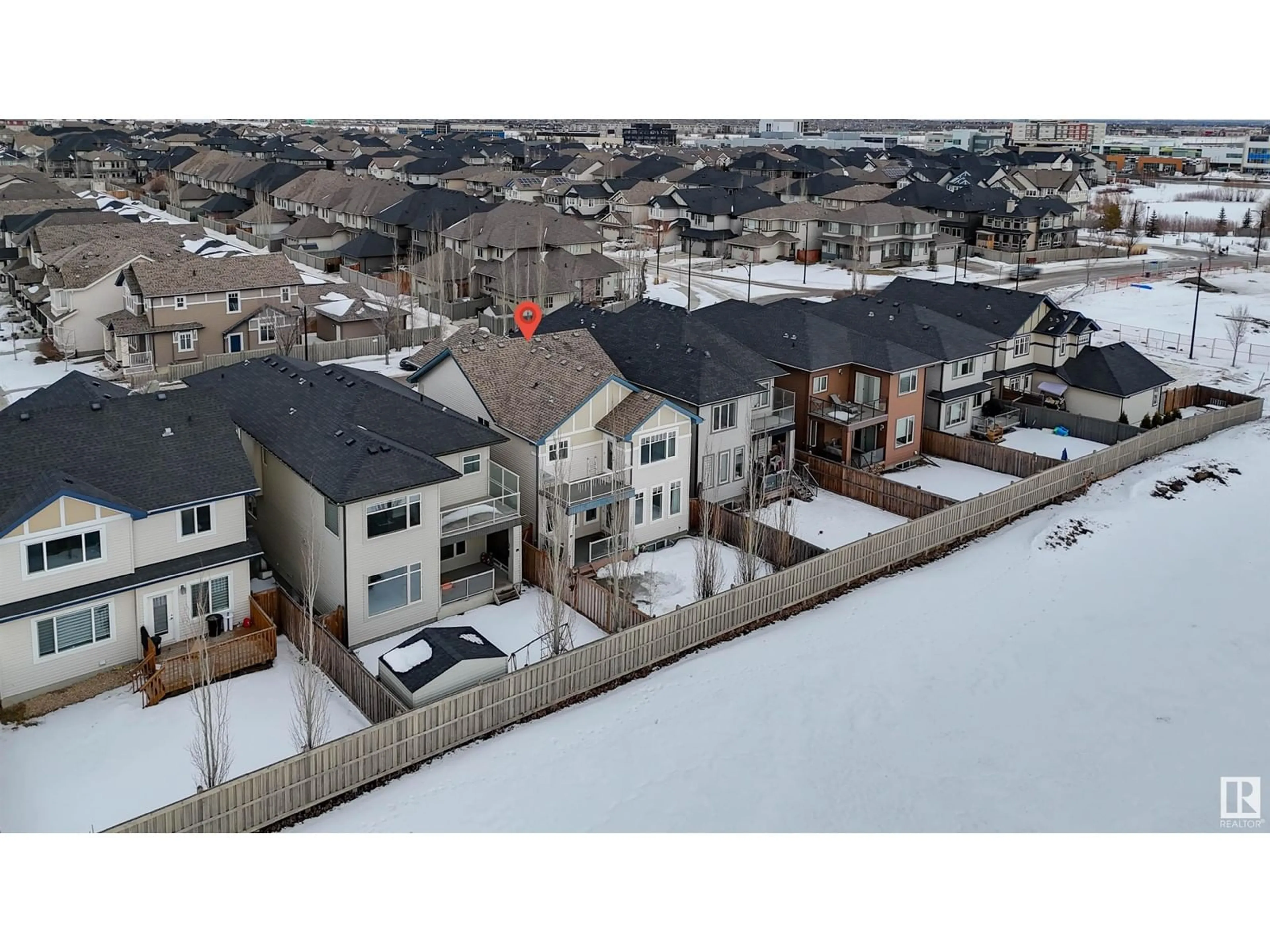 A pic from outside/outdoor area/front of a property/back of a property/a pic from drone, unknown for 3669 Allan drive N SW, Edmonton Alberta T6W2K3