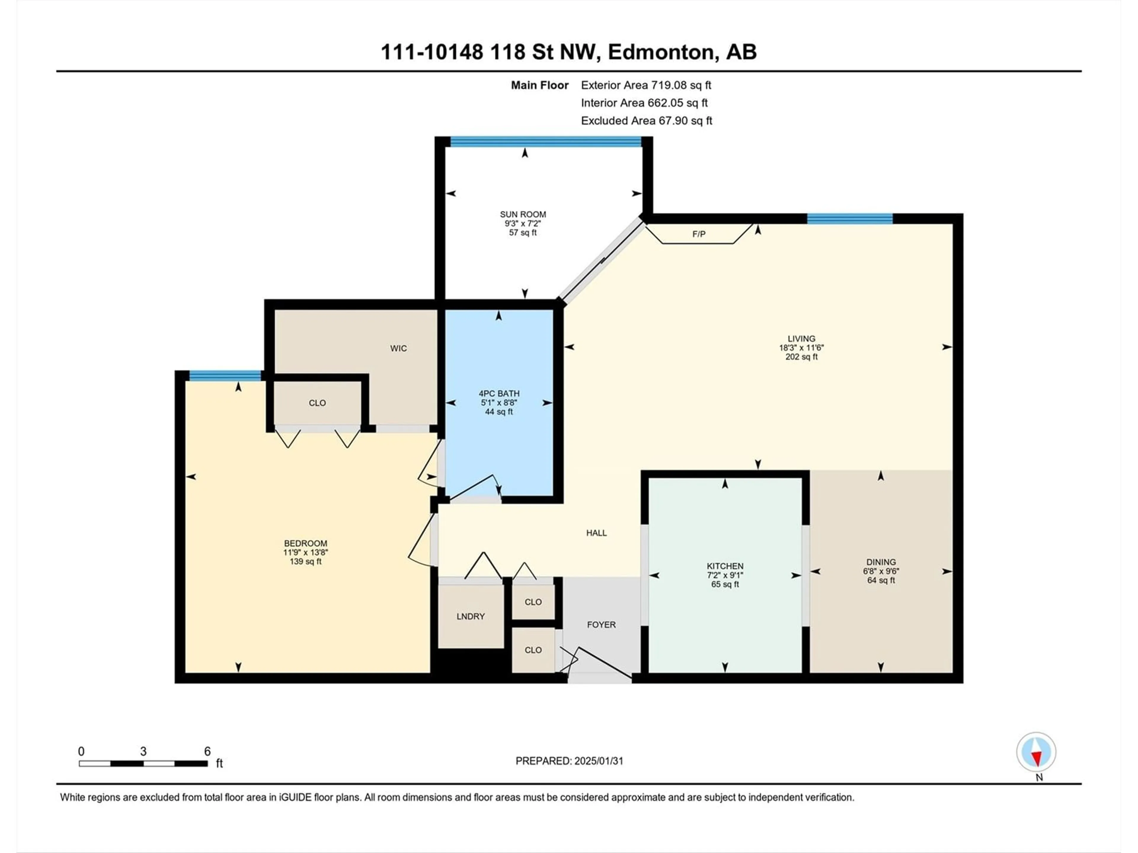 Floor plan for #111 10148 118 ST NW, Edmonton Alberta T5K1Y4