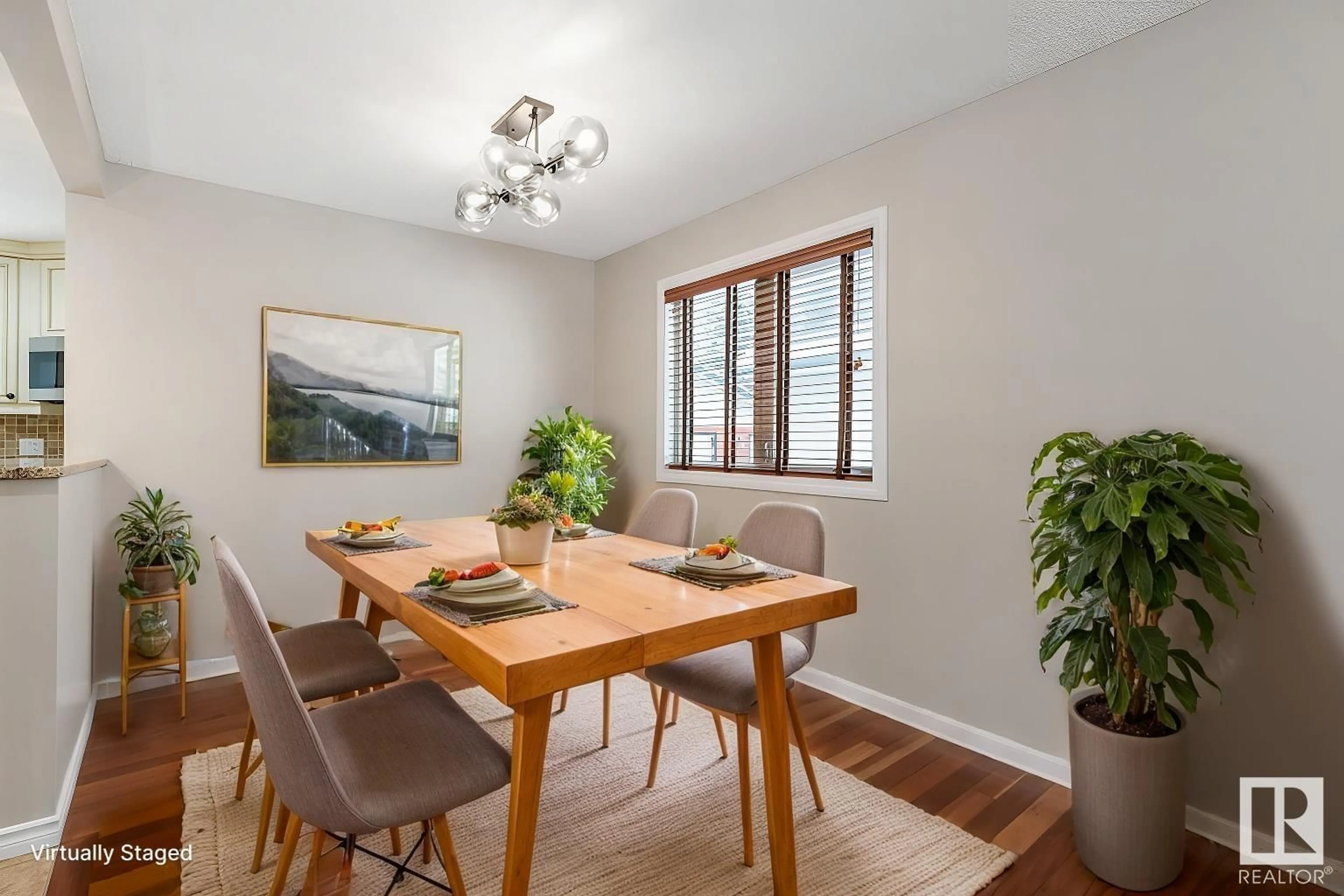 Dining room, wood/laminate floor for 8 GALEN CR, Sherwood Park Alberta T8A2L2