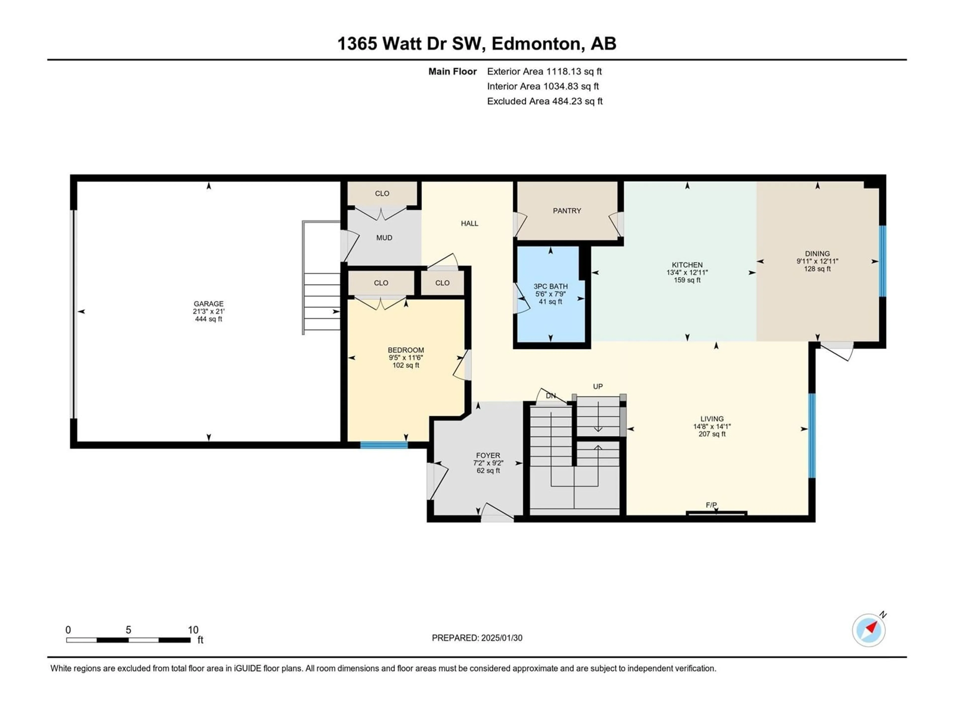 Floor plan for 1365 WATT DR SW, Edmonton Alberta T6X2A6