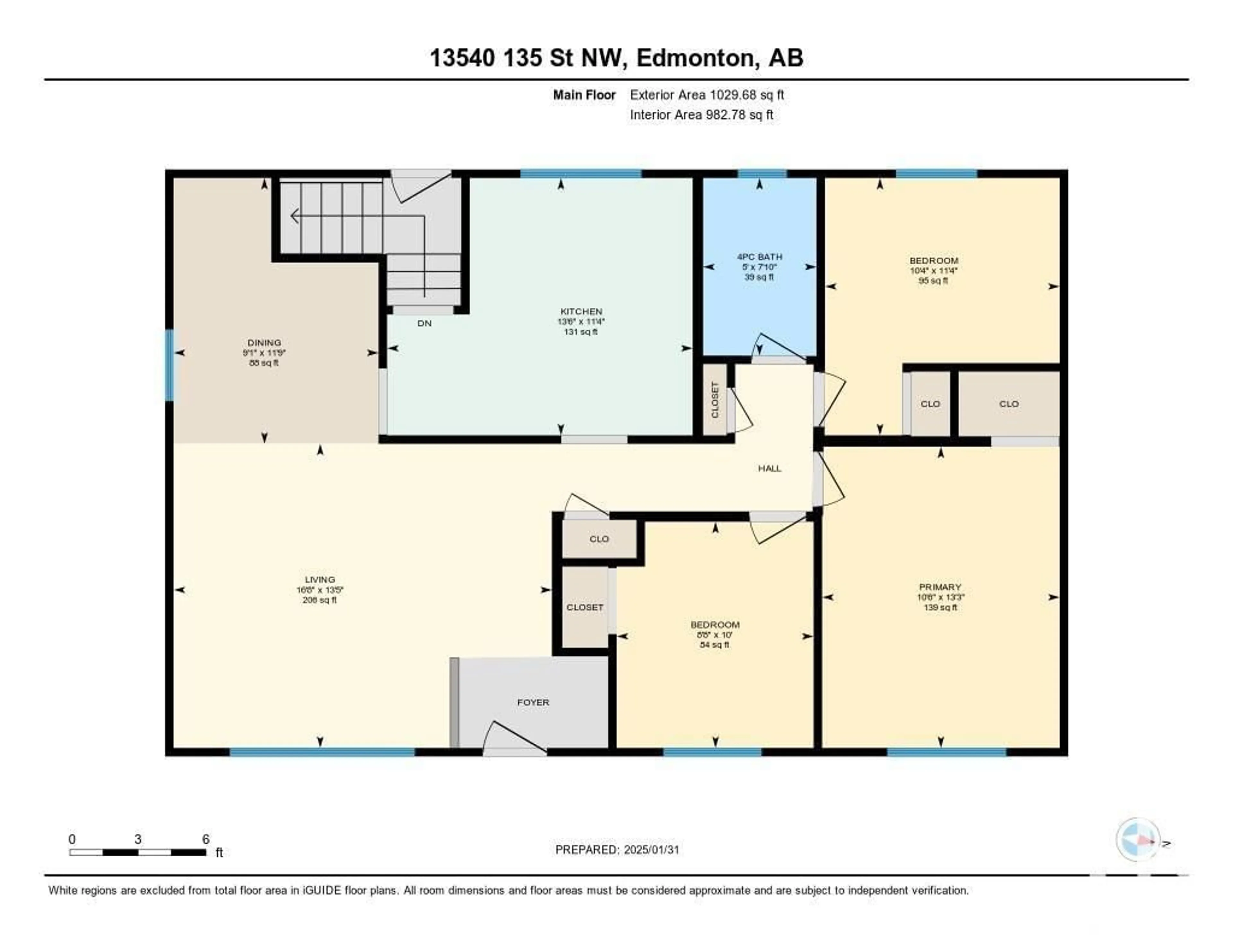 Floor plan for 13540 135 ST NW, Edmonton Alberta T5L1Z2