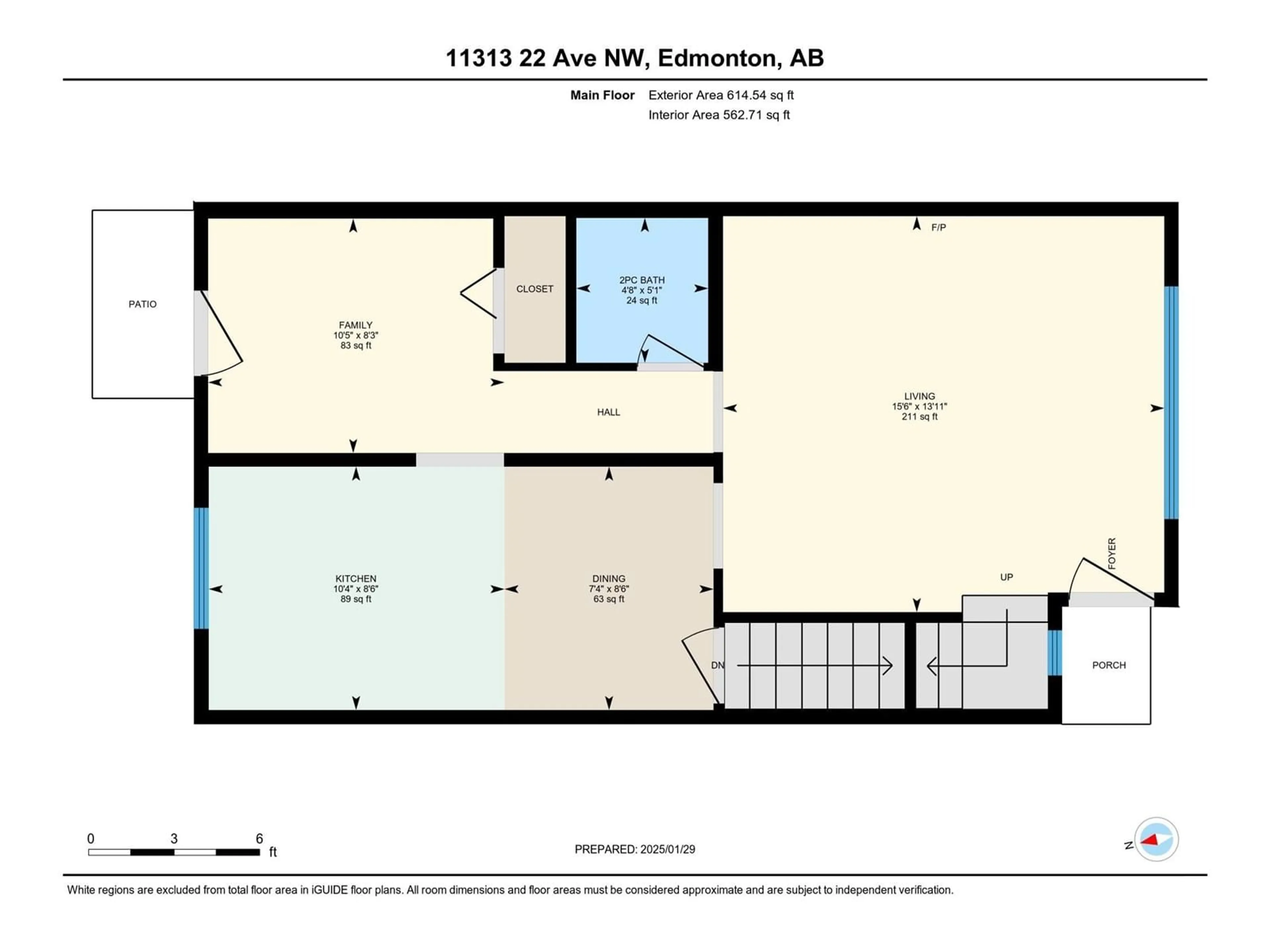 Floor plan for 11313 22 AV NW, Edmonton Alberta T6J4V8