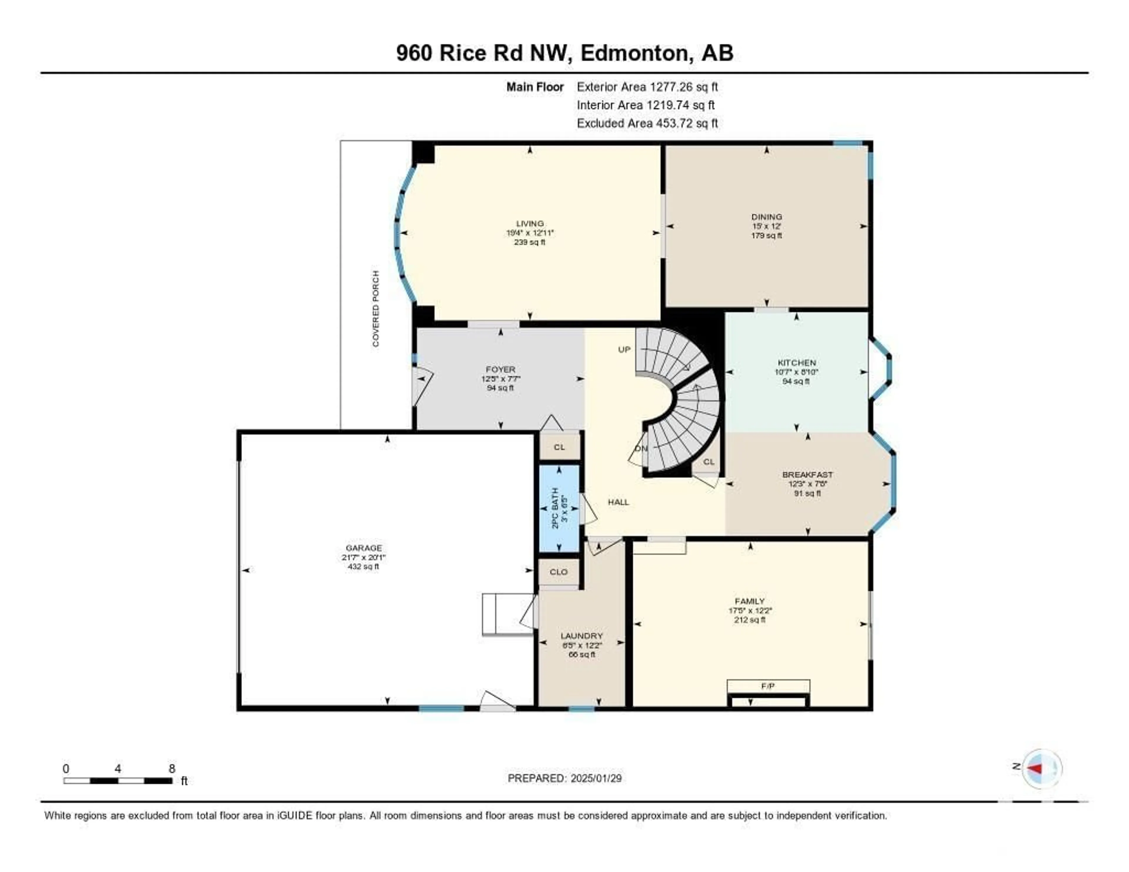 Floor plan for 960 RICE RD NW, Edmonton Alberta T6R1A1